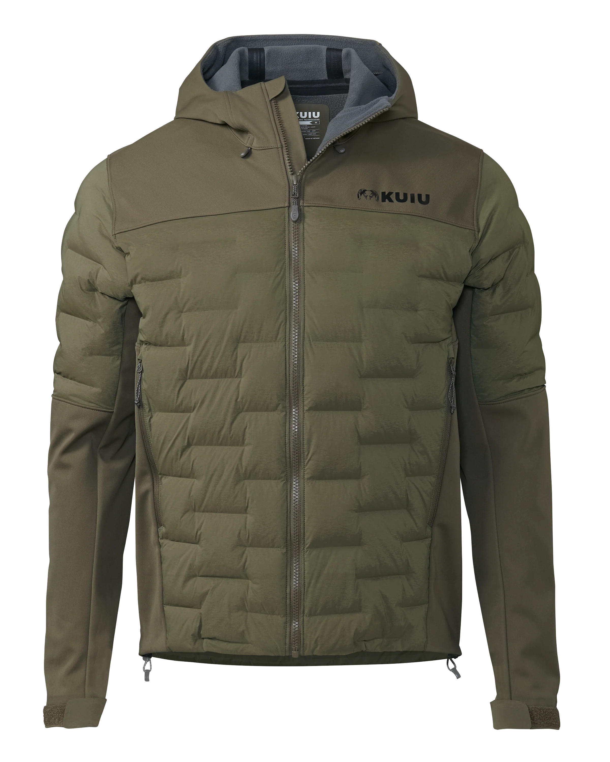 Axis Thermal Hybrid Hooded Jacket | Ash