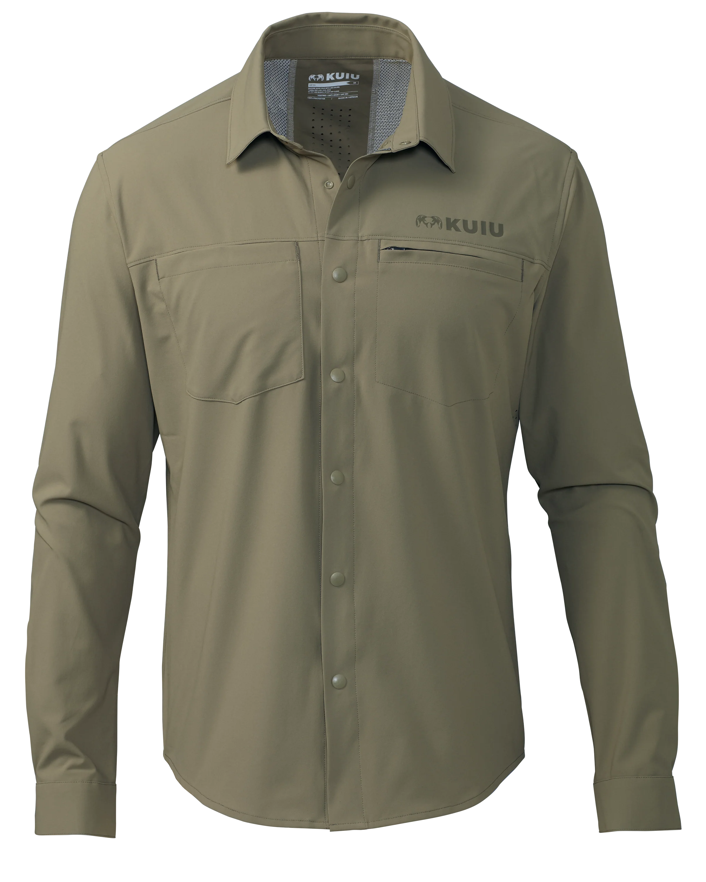 Mesa Vented LS Snap Shirt | Khaki