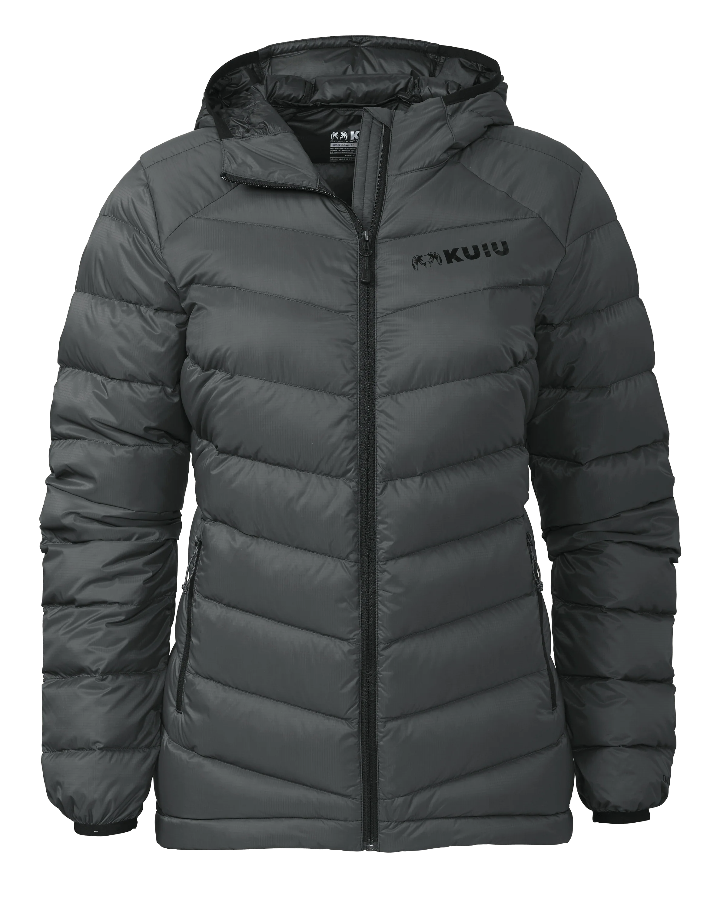 Women's Super Down LT Hooded Jacket | Gunmetal