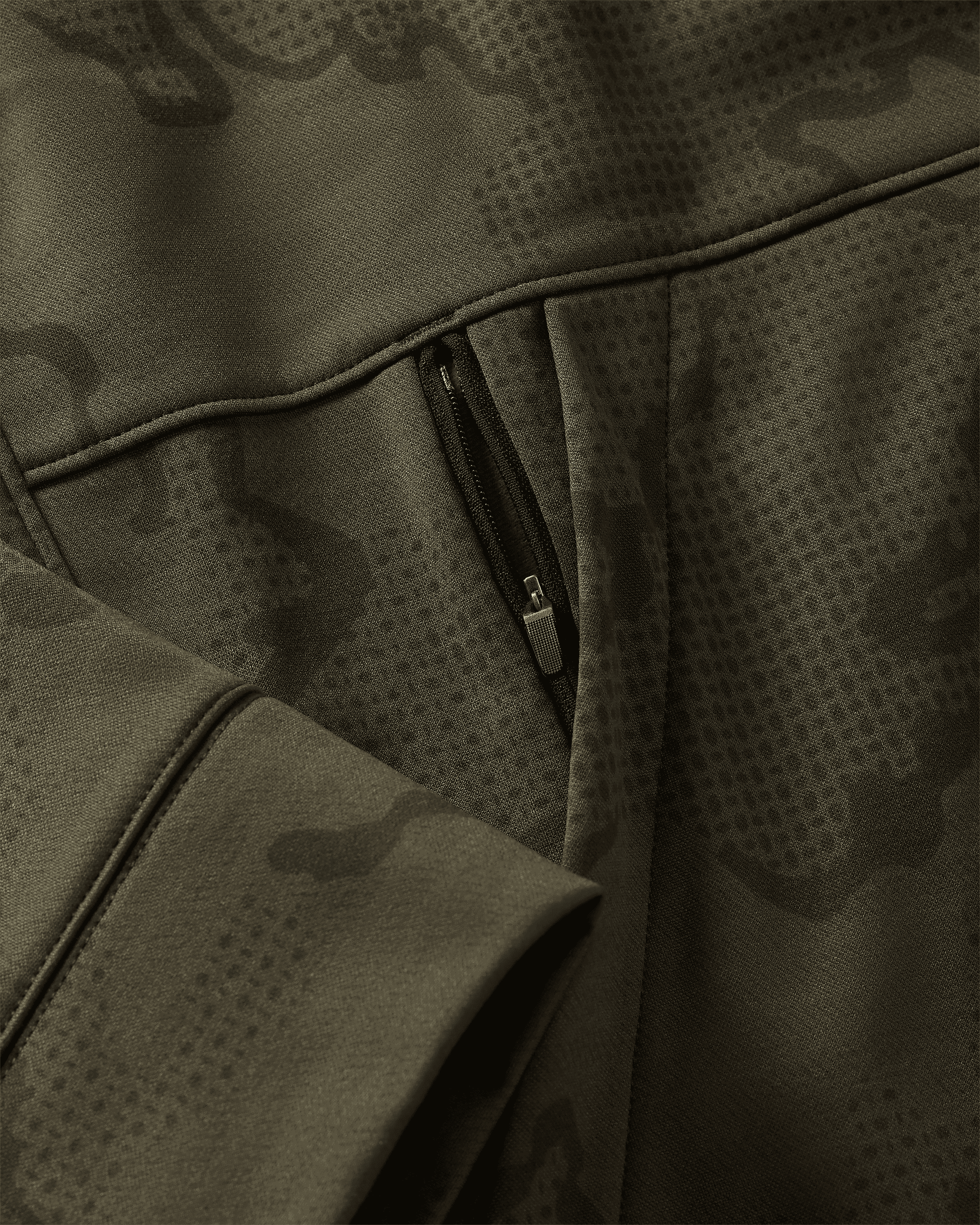 Performance Fleece Tech Hoodie | Olive Tonal