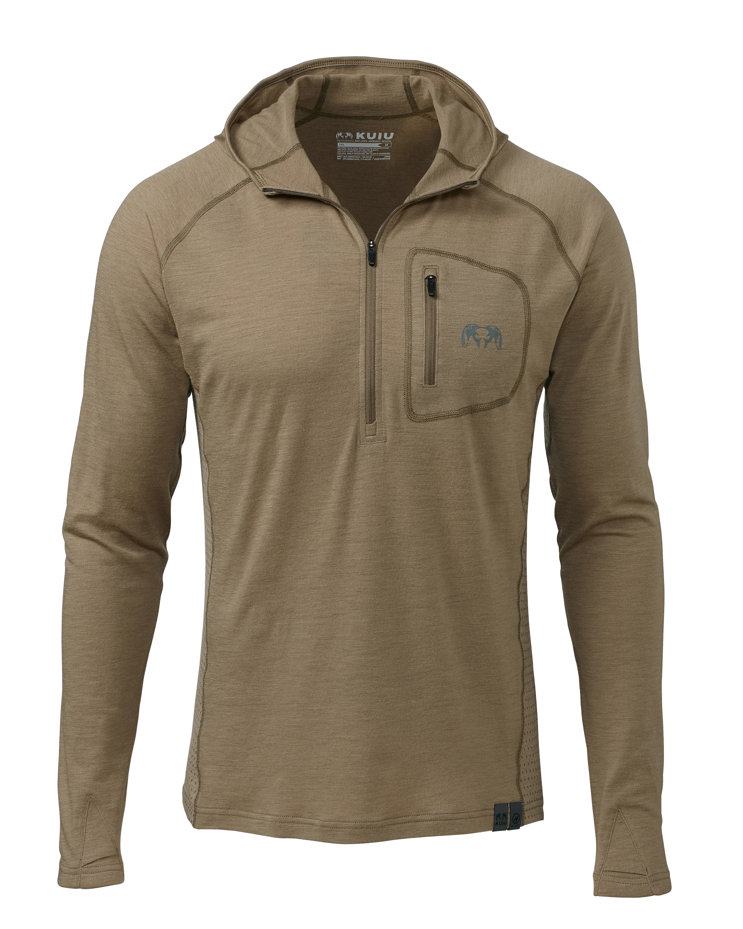 ULTRA Merino 145 Zip-T Hunting Hoodie | Khaki