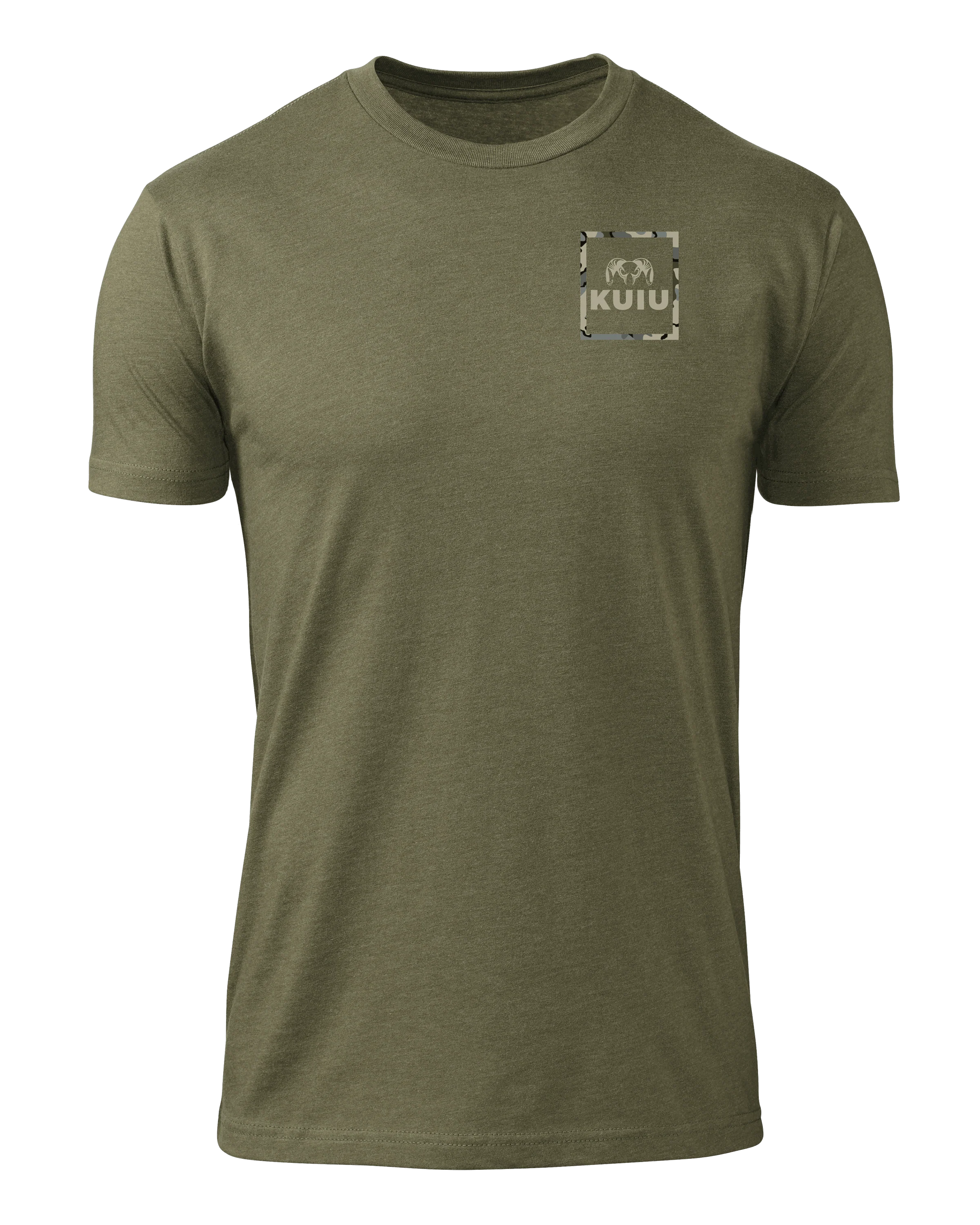 Vertical Vias Flag T-Shirt | Military Green