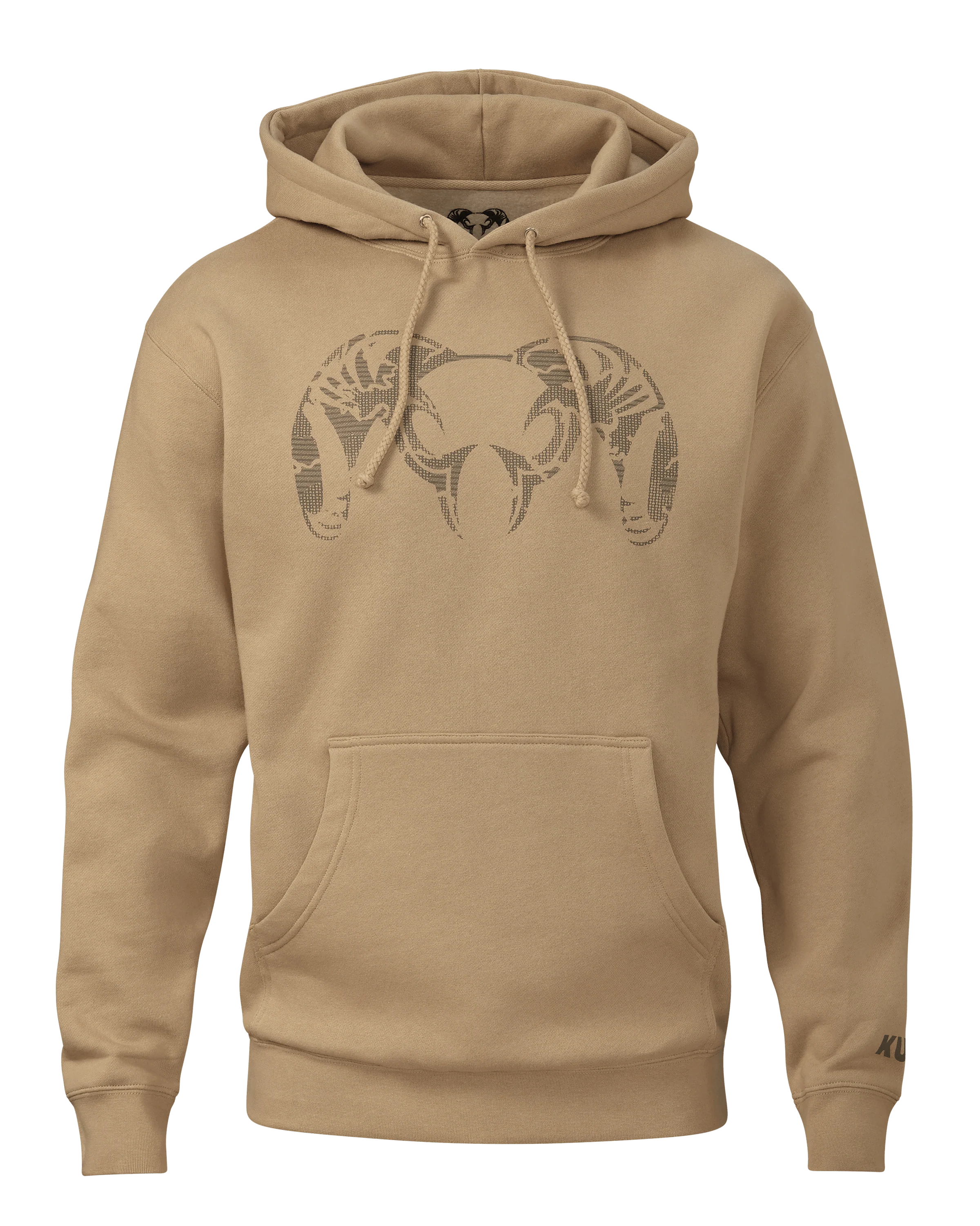 Tonal Ram Hoodie | Sandstone
