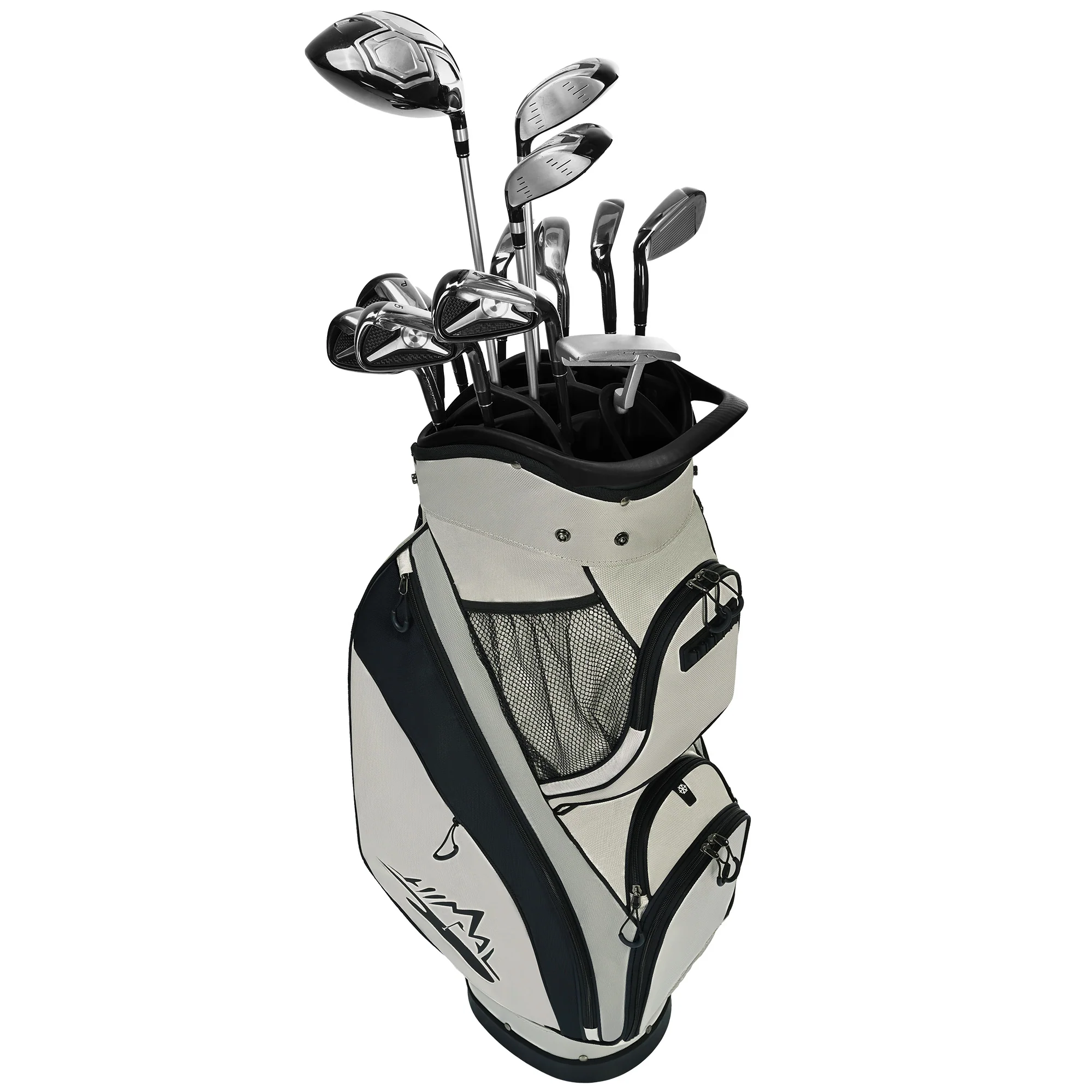 Silent 001 Quiet & Anti-Collision 14 Way Organizer Dividers‌ Golf Cart Bag-Gray