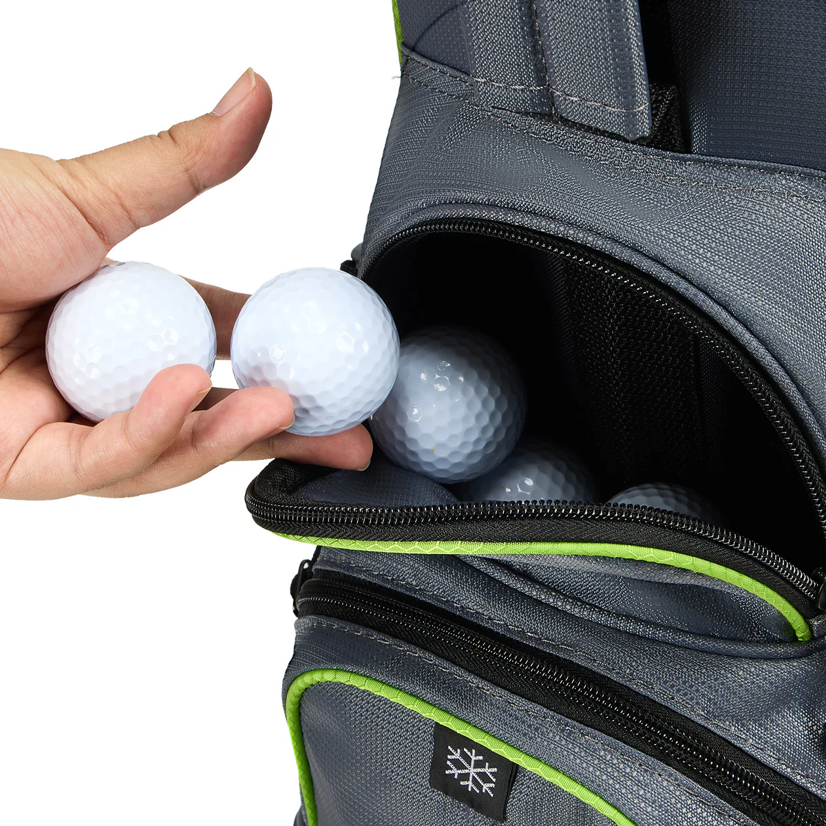 4-Way Full-Length Golf Stand Bag-Steel Gray White