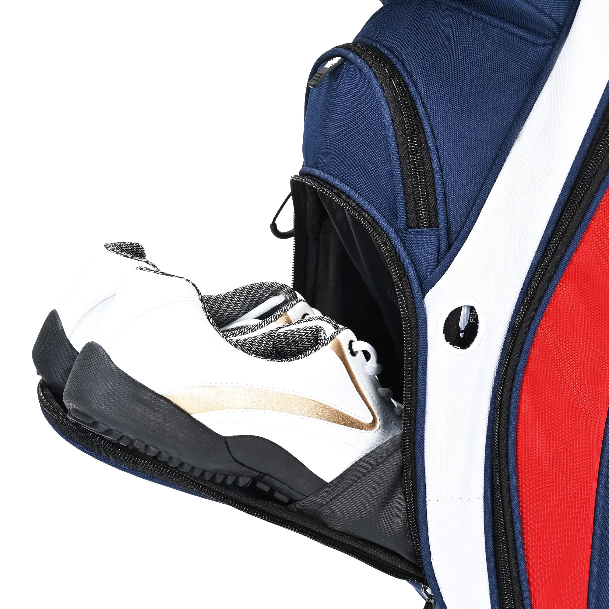 Silent 001 Quiet & Anti-Collision 14 Way Organizer Dividers‌ Golf Cart Bag-Blue Red