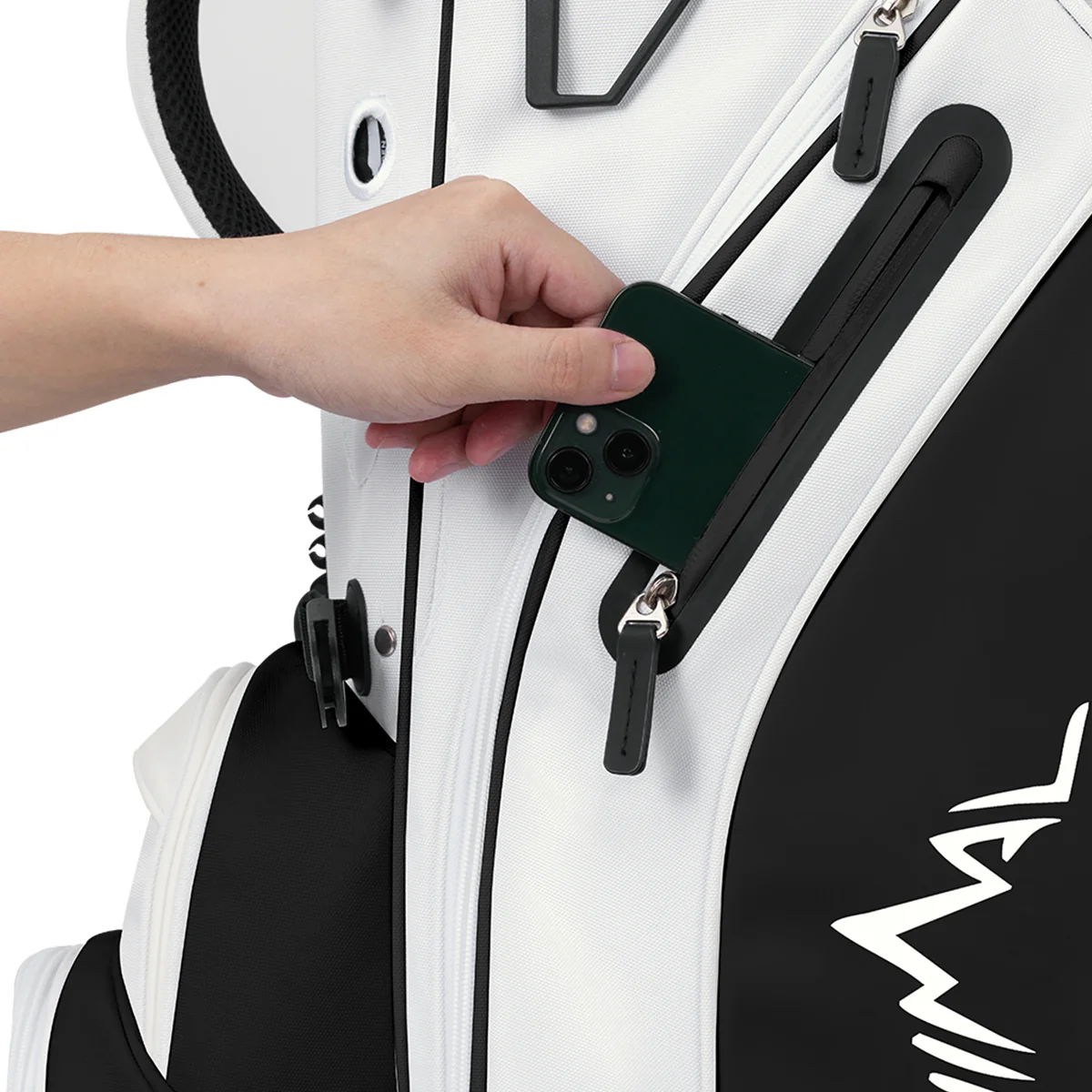 5-Way Golf Stand Bag-Classic Black White