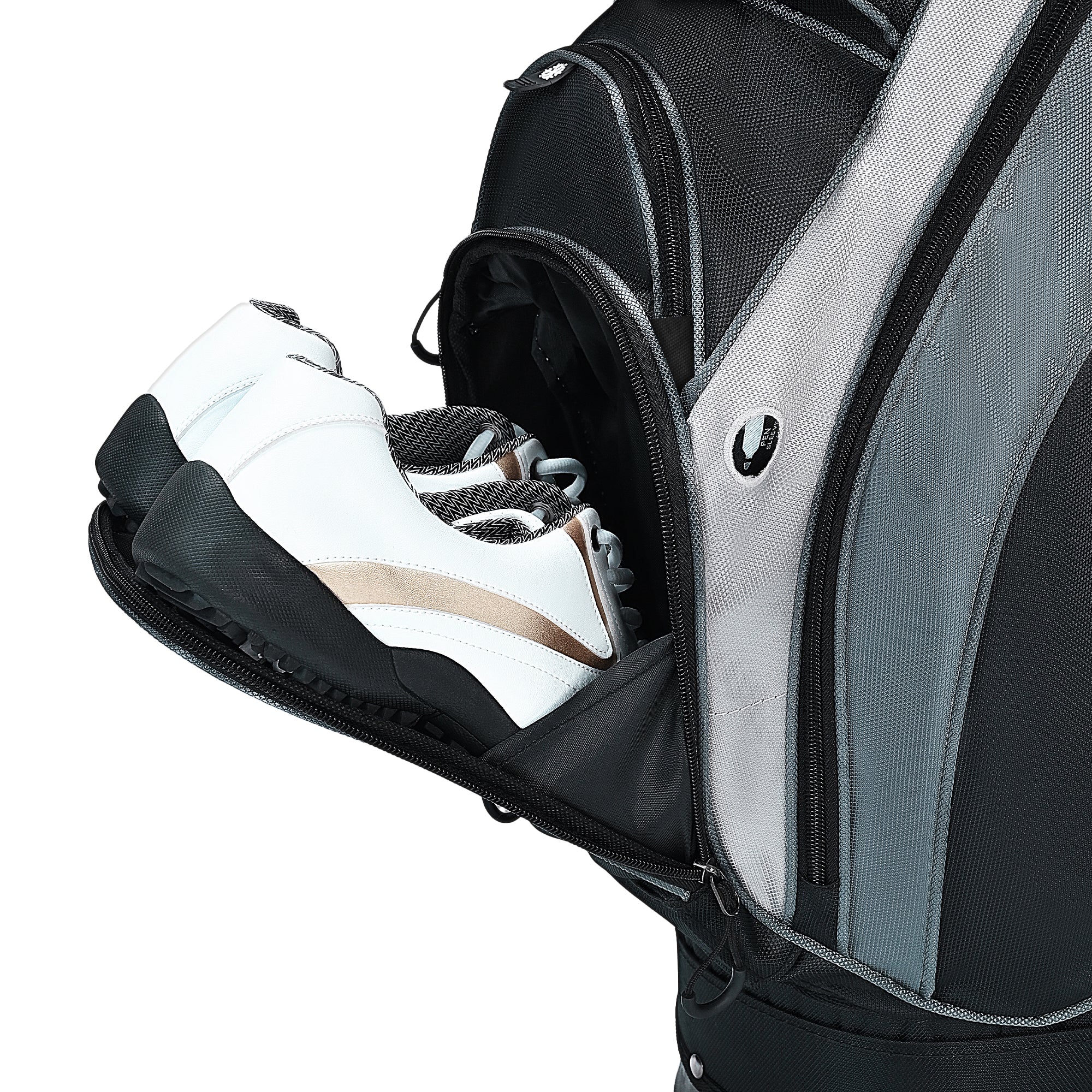 Silent 001 Quiet & Anti-Collision 14 Way Organizer Dividers‌ Golf Cart Bag-Black