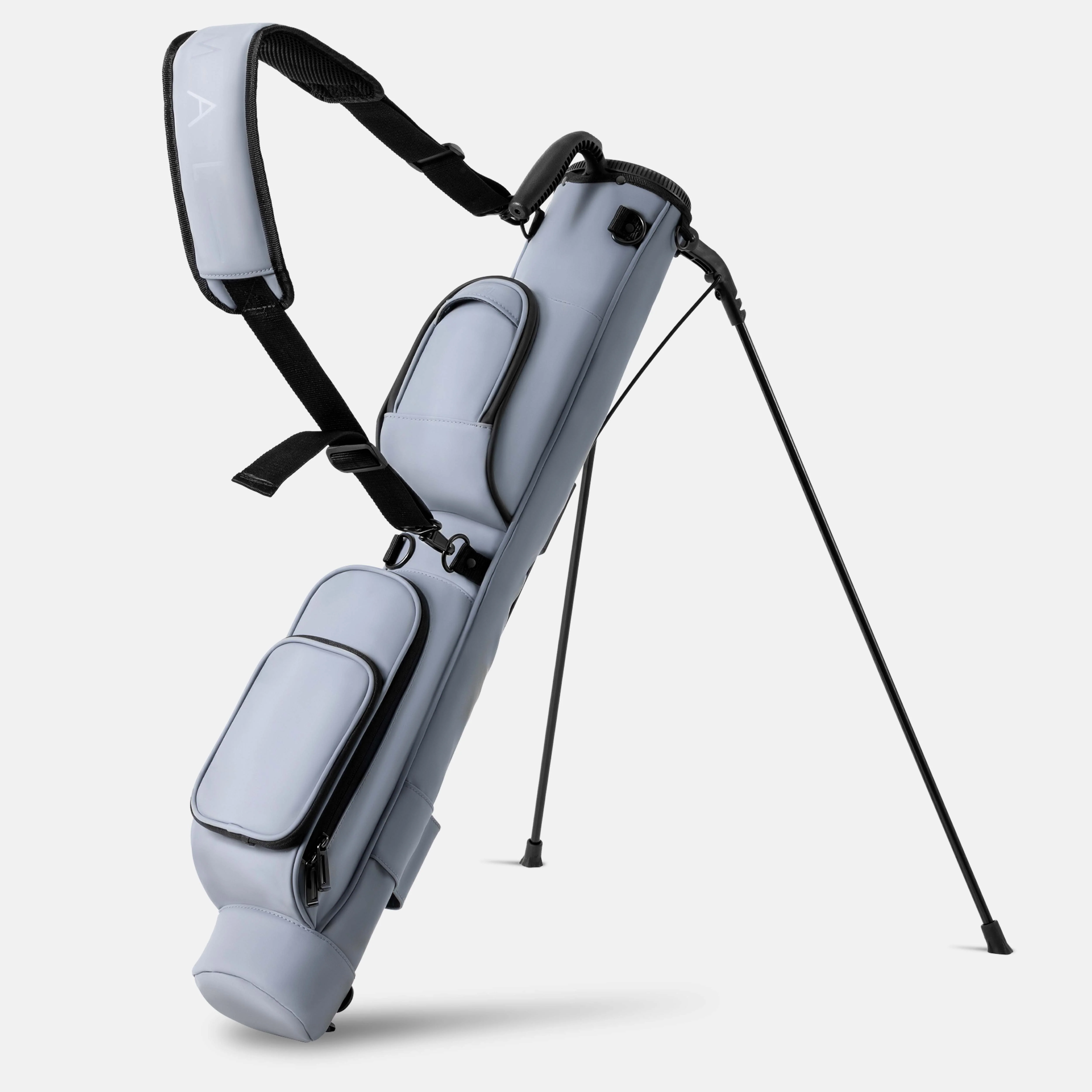 Lightweight Synthetic Leather Golf Stand Bag-Grey