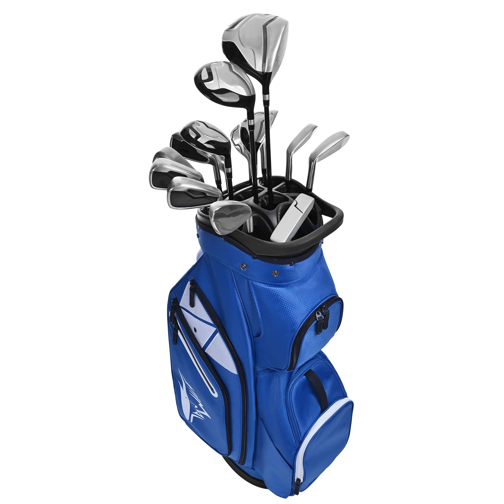Silent 002 Quiet & Anti-Collision 15 Way Organizer Dividers Golf Cart Bag-Blue