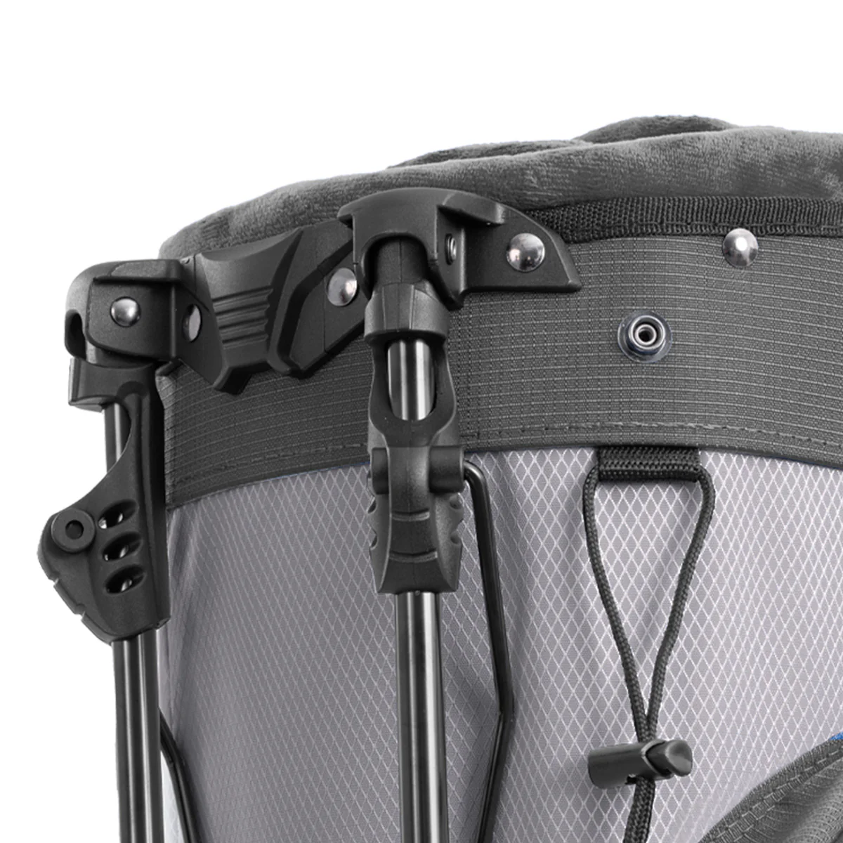 14-Way PU Leather Golf Stand Bag-Pure Black Gray