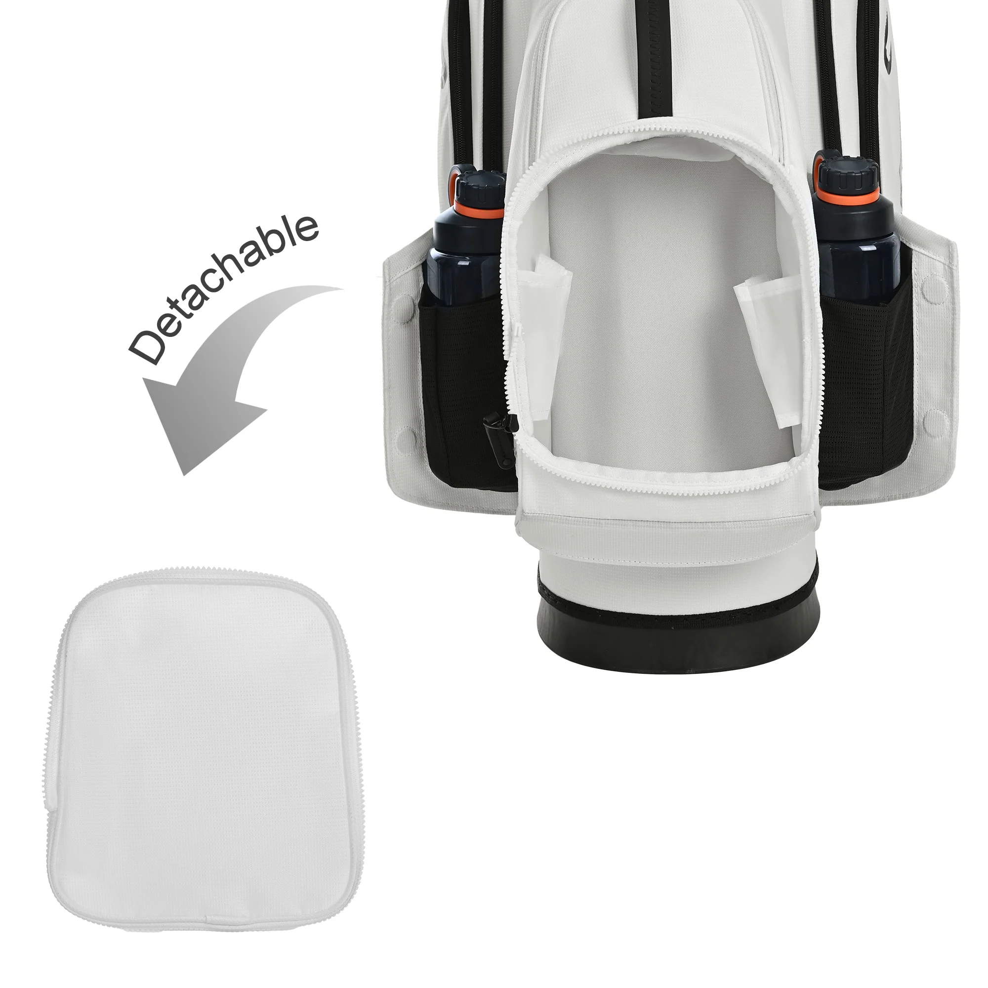 Silent 002 Quiet & Anti-Collision 15 Way Organizer Dividers Golf Cart Bag-White