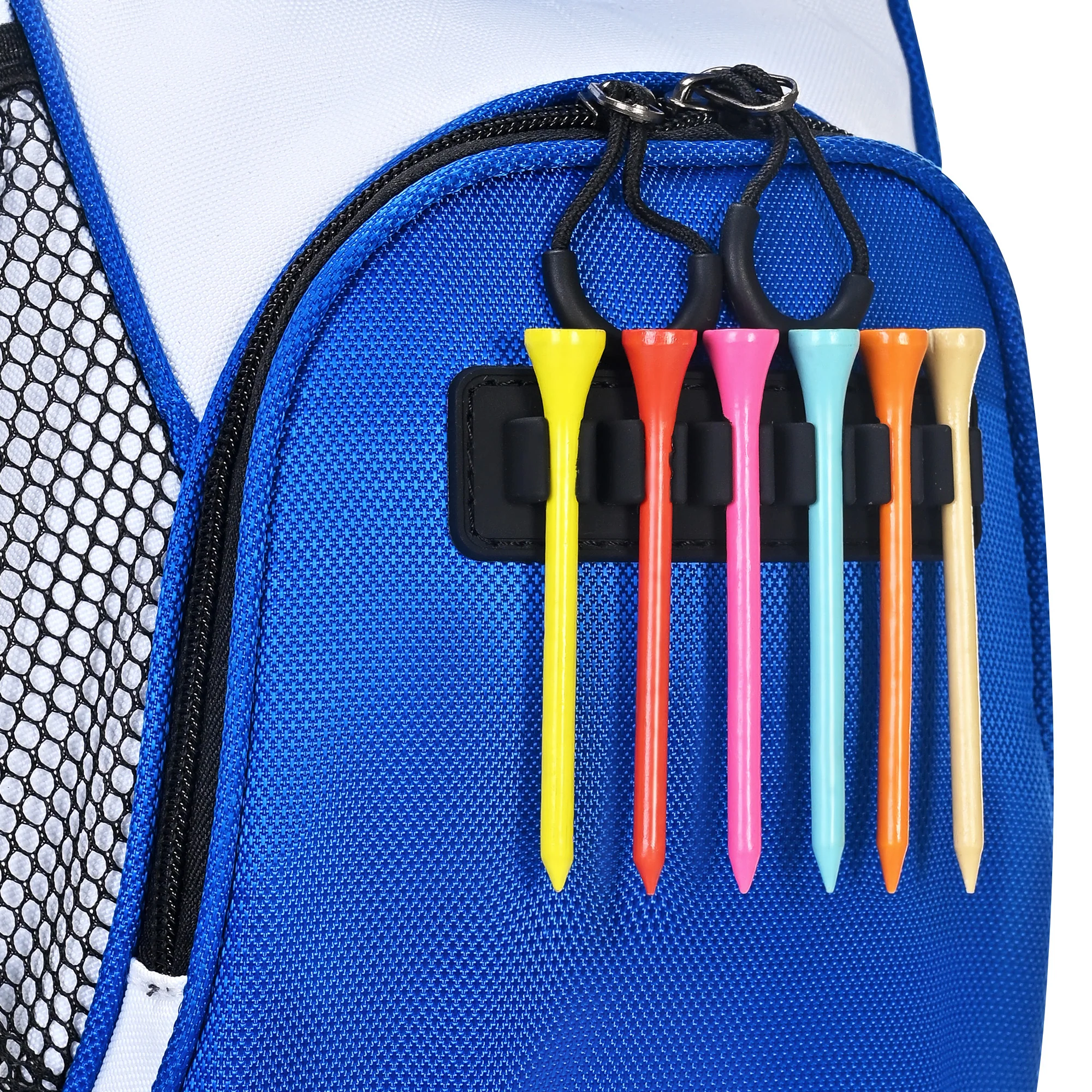 Silent 001 Quiet & Anti-Collision 14 Way Organizer Dividers‌ Golf Cart Bag-Blue White