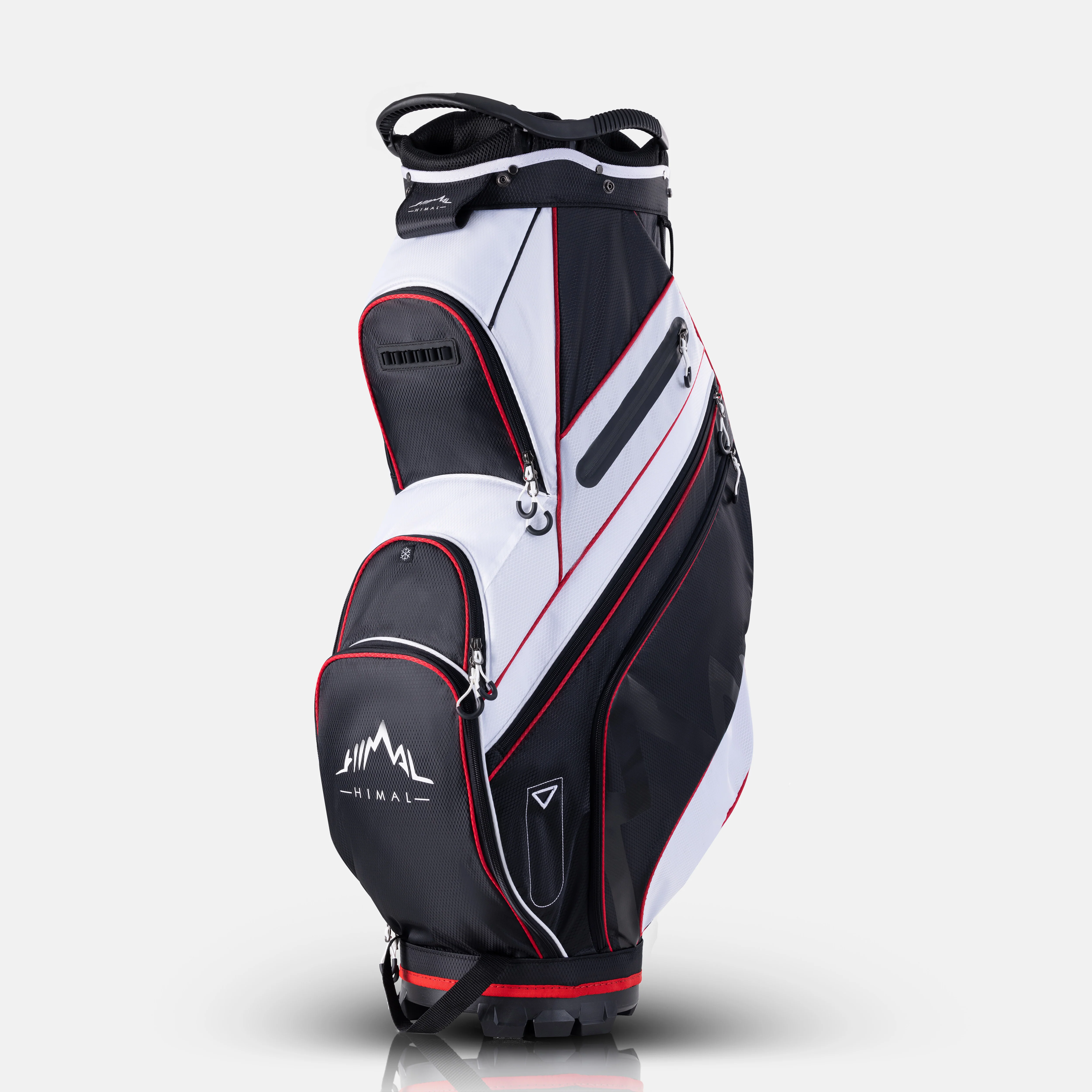 14-Way Golf Cart Bag with Organizer Divider-Black White