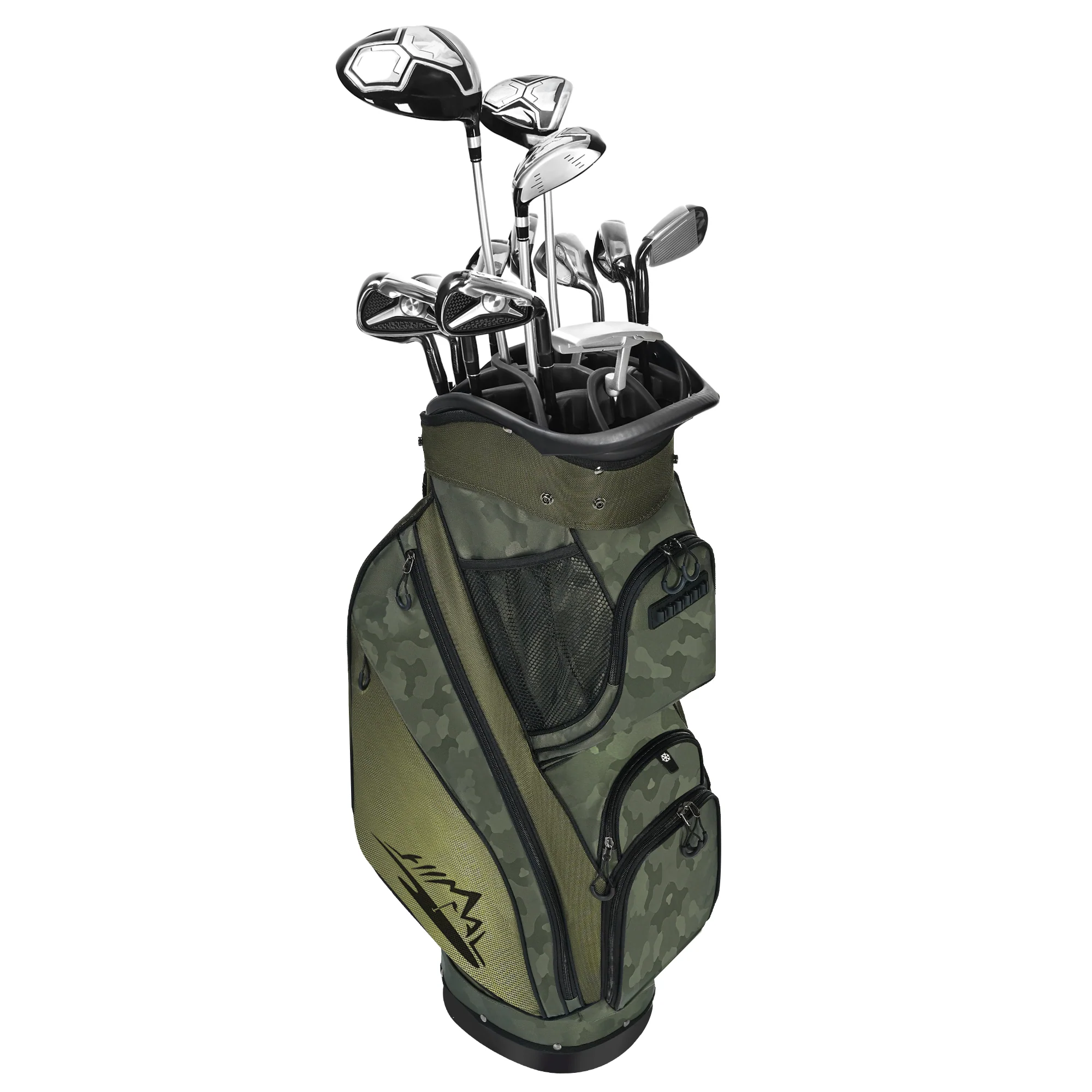 Silent 001 Quiet & Anti-Collision 14 Way Organizer Dividers‌ Golf Cart Bag-Camo
