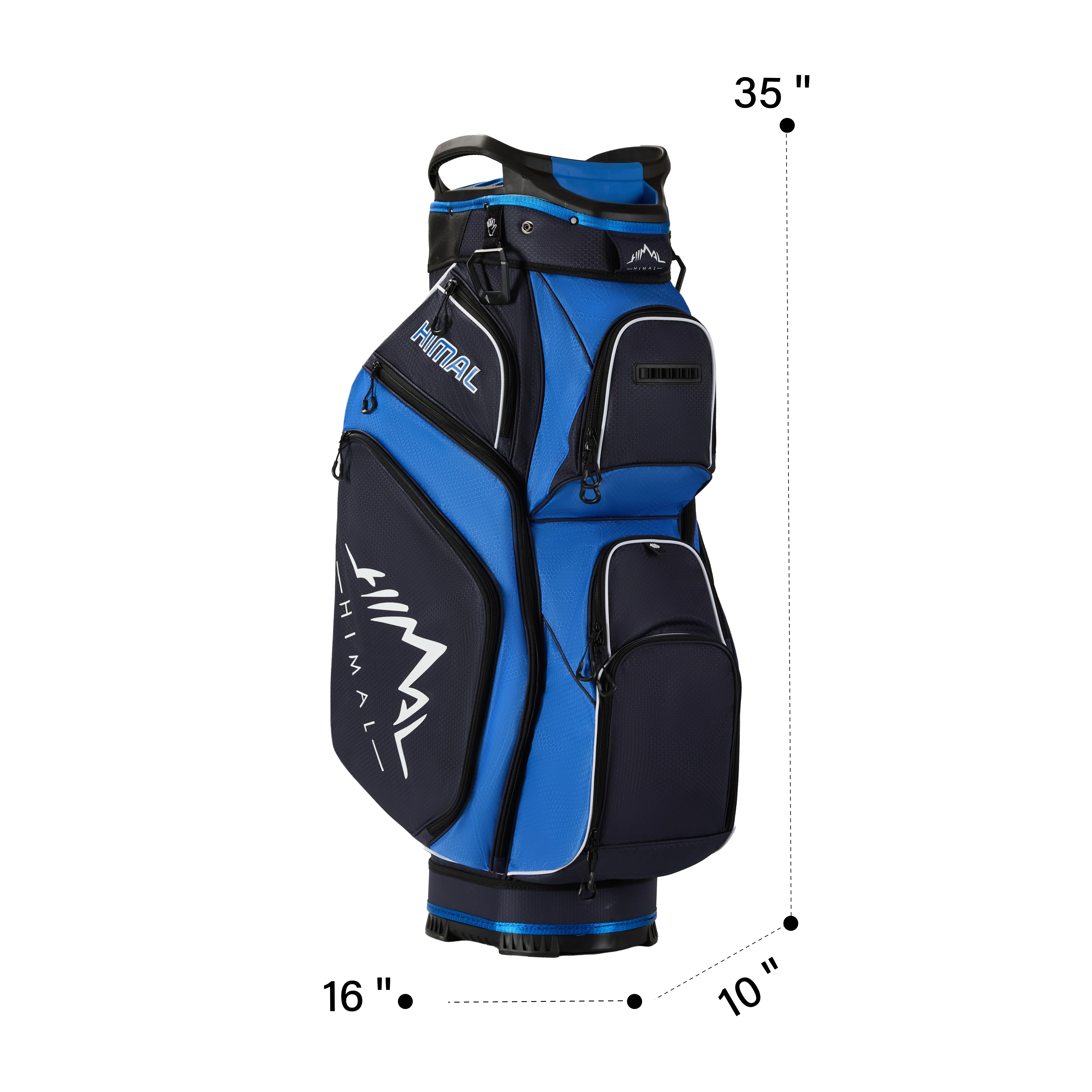 14-Way Full Length Premium Golf Cart Bag-Deep Blue