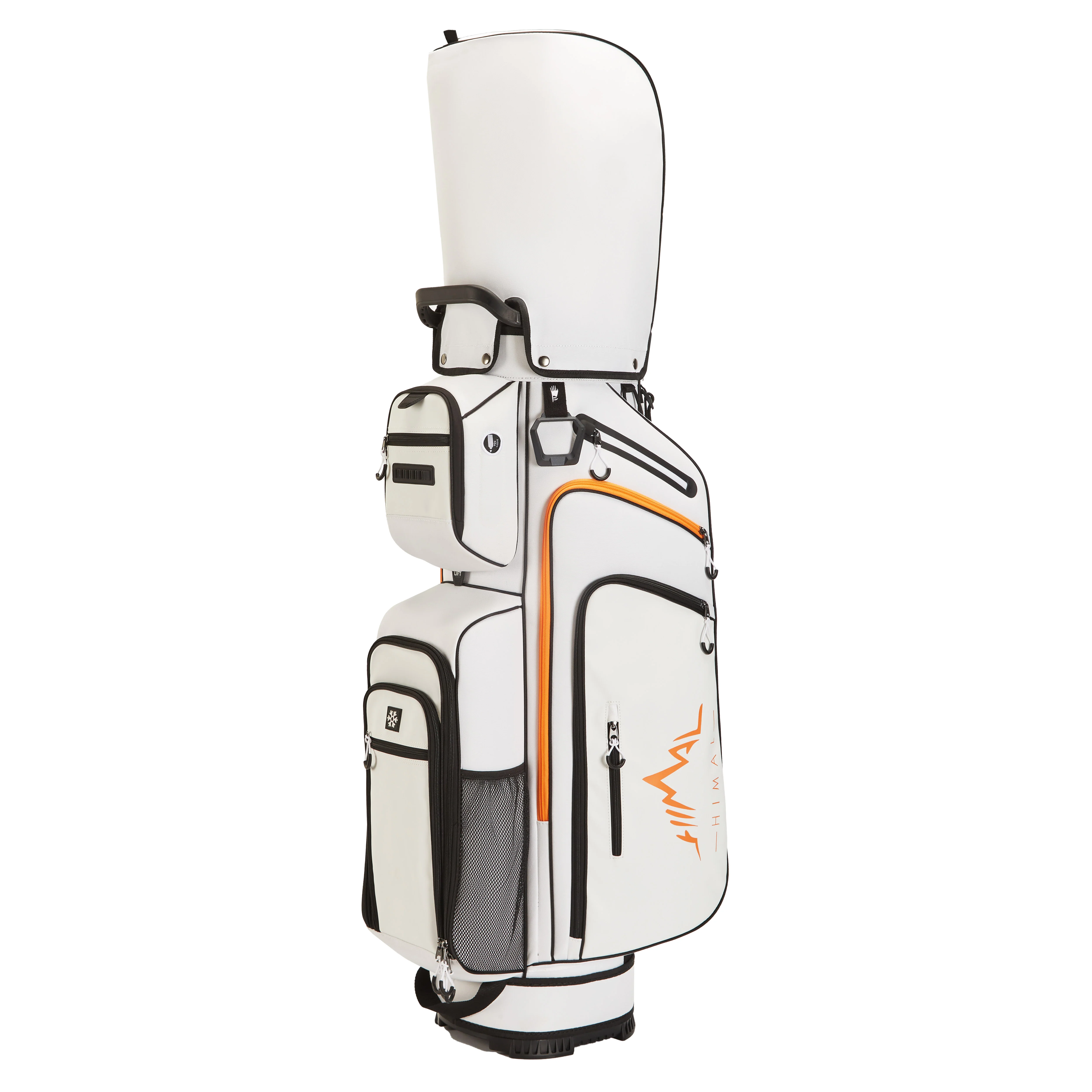 15-Way Full-Length Divider Golf Cart Bag-White Orange