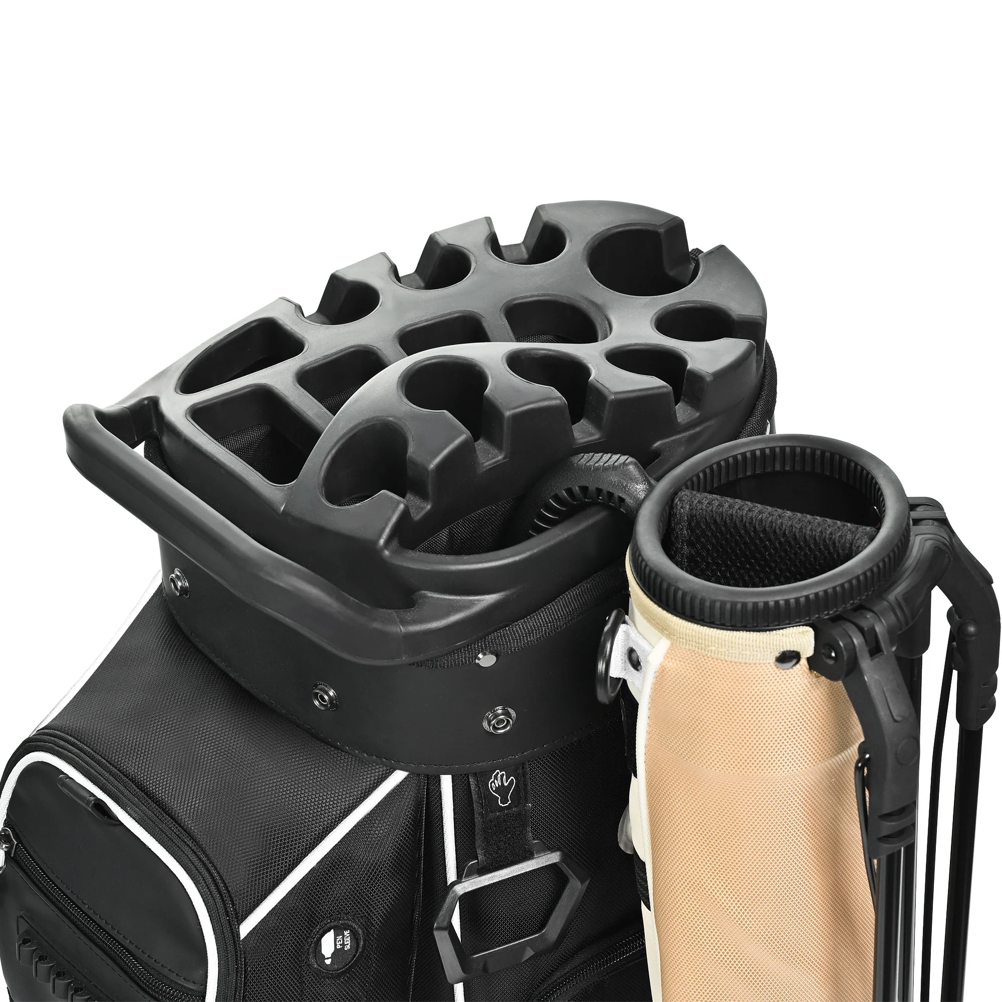 14-Way Full-Length Divider Golf Cart Bag-Black