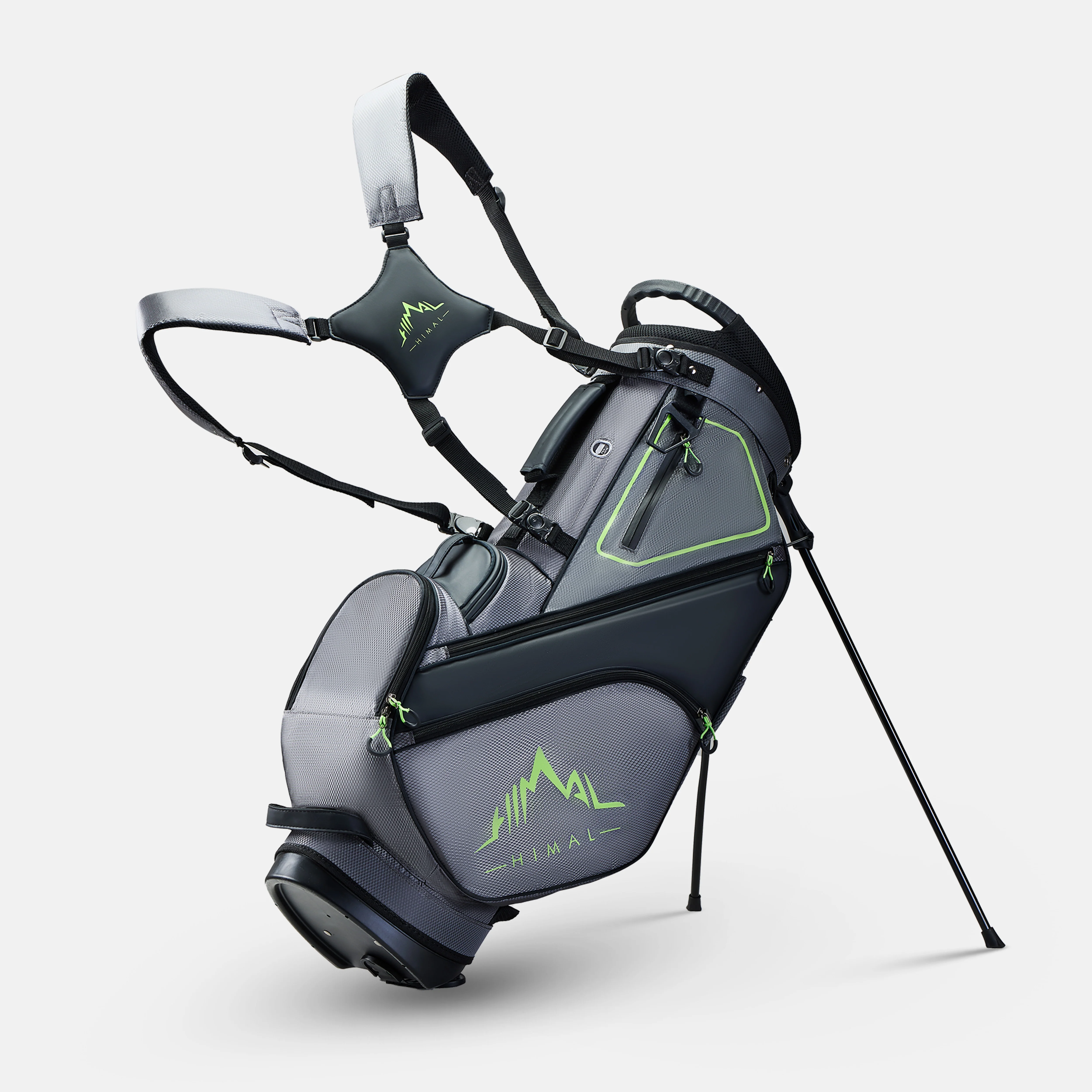 Golf Stand Bag with 14 Way Top Dividers-Grey