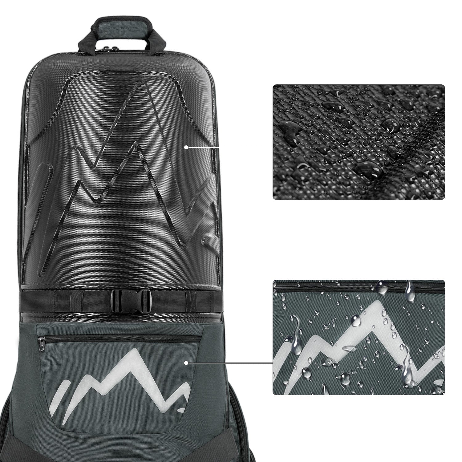 Golf Travel Bag for Airlines with Wheels-Deep Grey