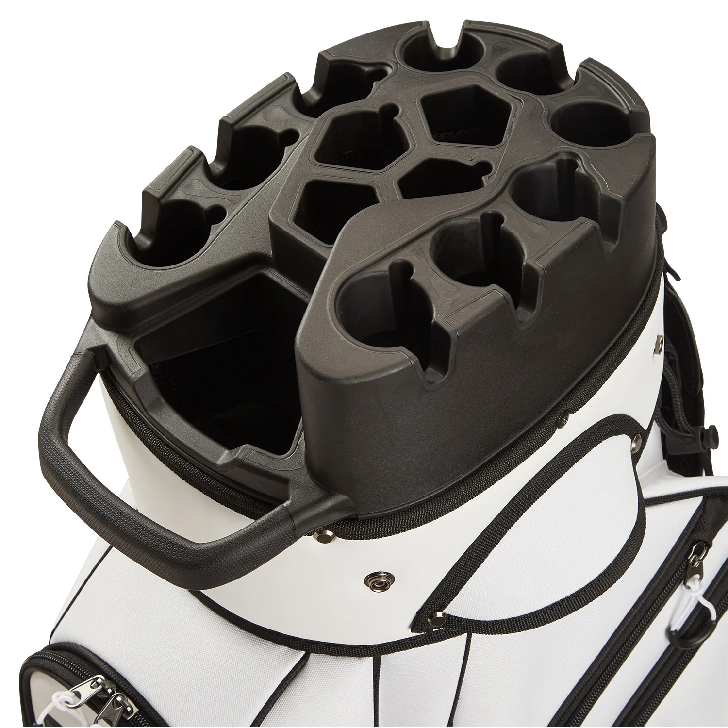 14-Way Golf Cart Bag Pro-Black White