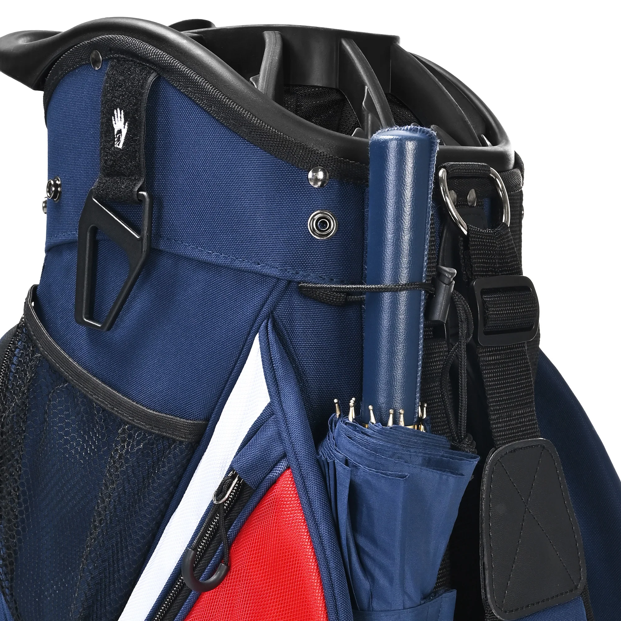 Silent 001 Quiet & Anti-Collision 14 Way Organizer Dividers‌ Golf Cart Bag-Blue Red