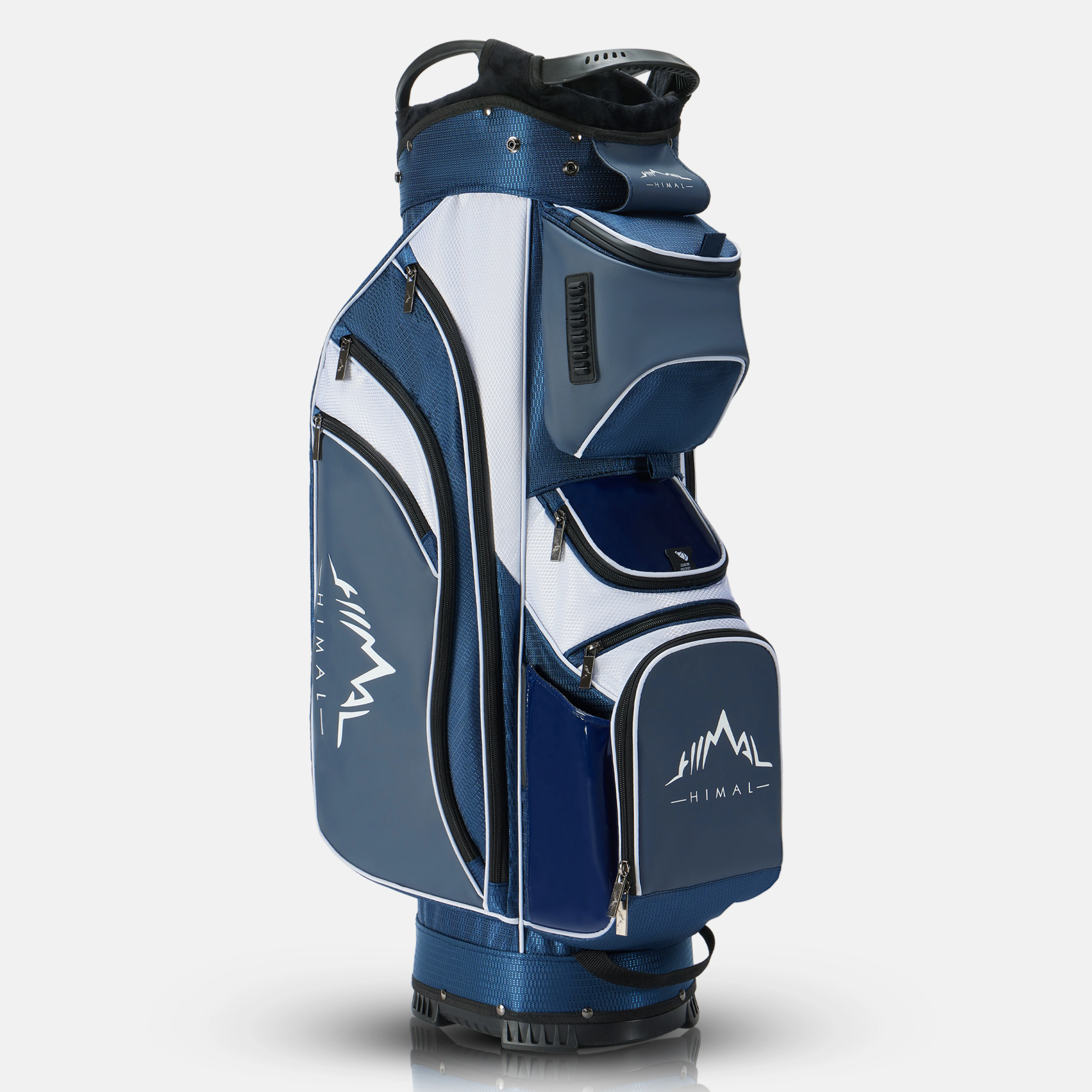 14-Way Golf Cart Bag with Full Length Divider-Blue White
