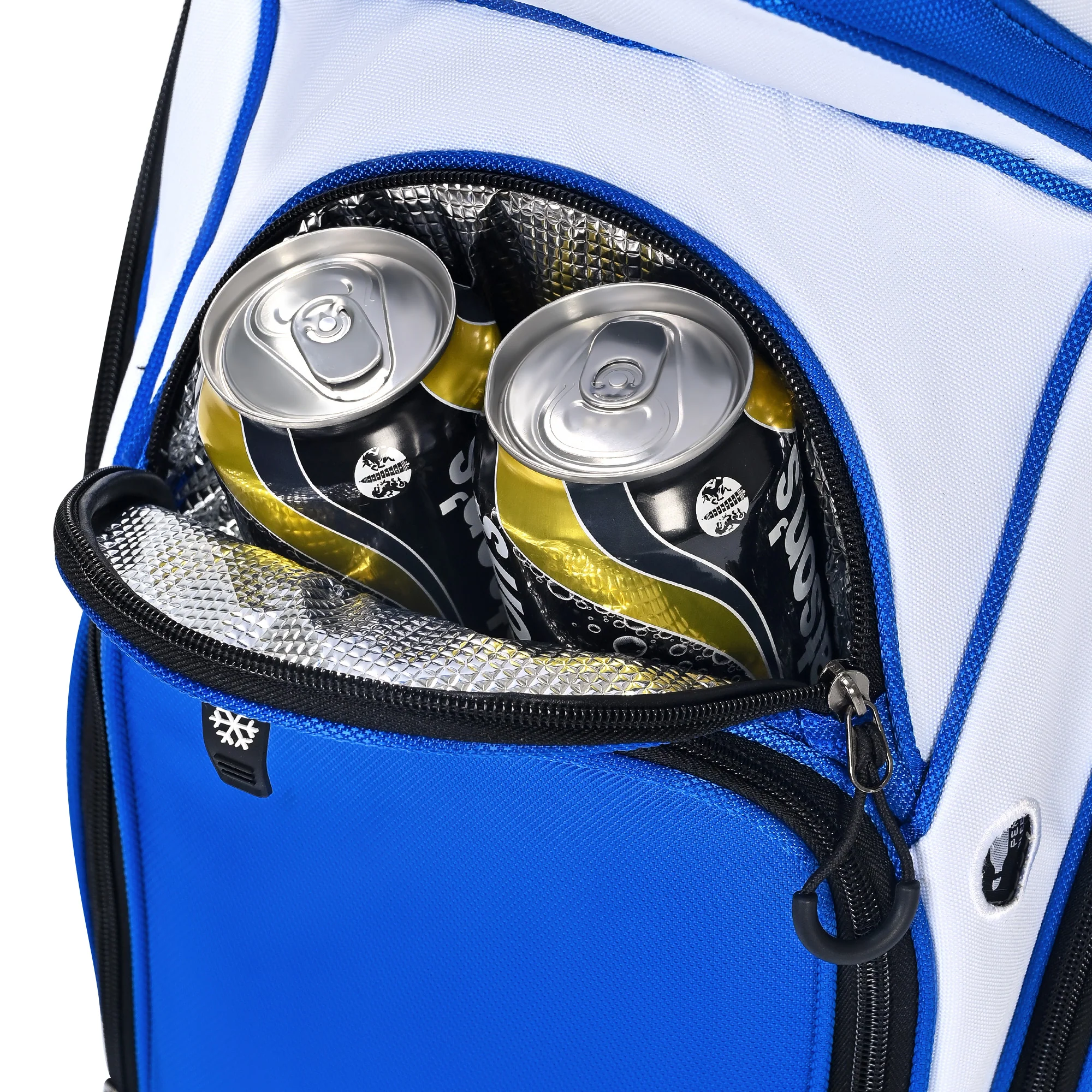 Silent 001 Quiet & Anti-Collision 14 Way Organizer Dividers‌ Golf Cart Bag-Blue White