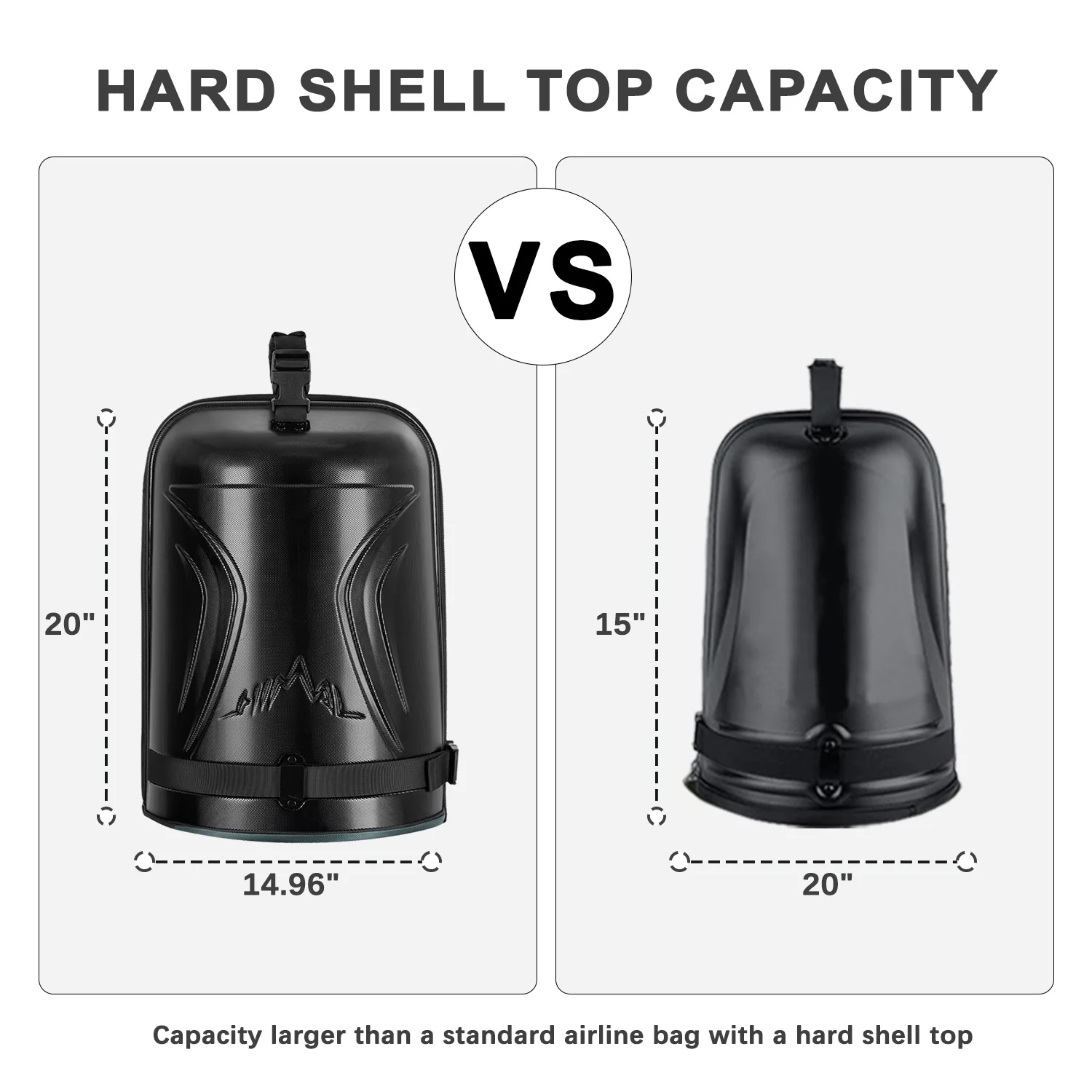 Heavy Duty Oxford Fabric Golf Travel Bag with Hard Case Top-Neutral Gray