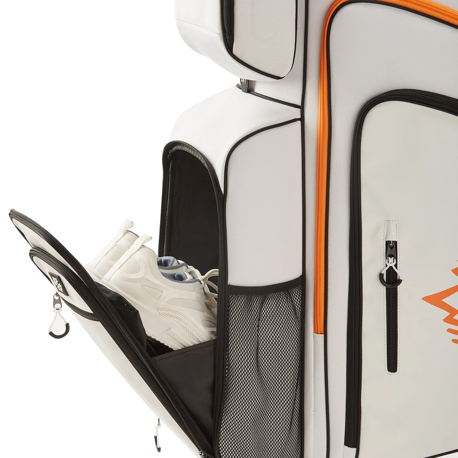 15-Way Full-Length Divider Golf Cart Bag-White Orange