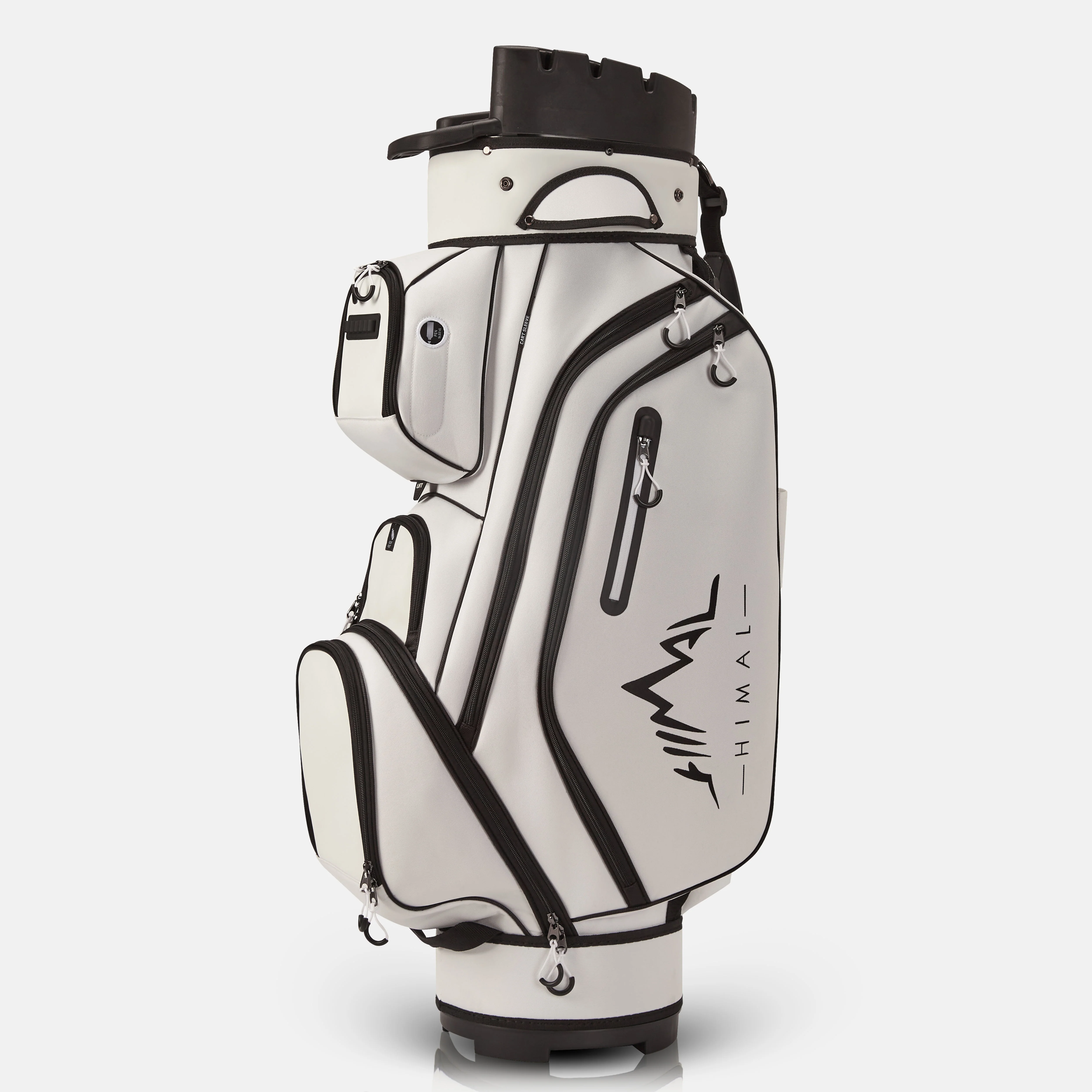14-Way Golf Cart Bag Pro-Black White