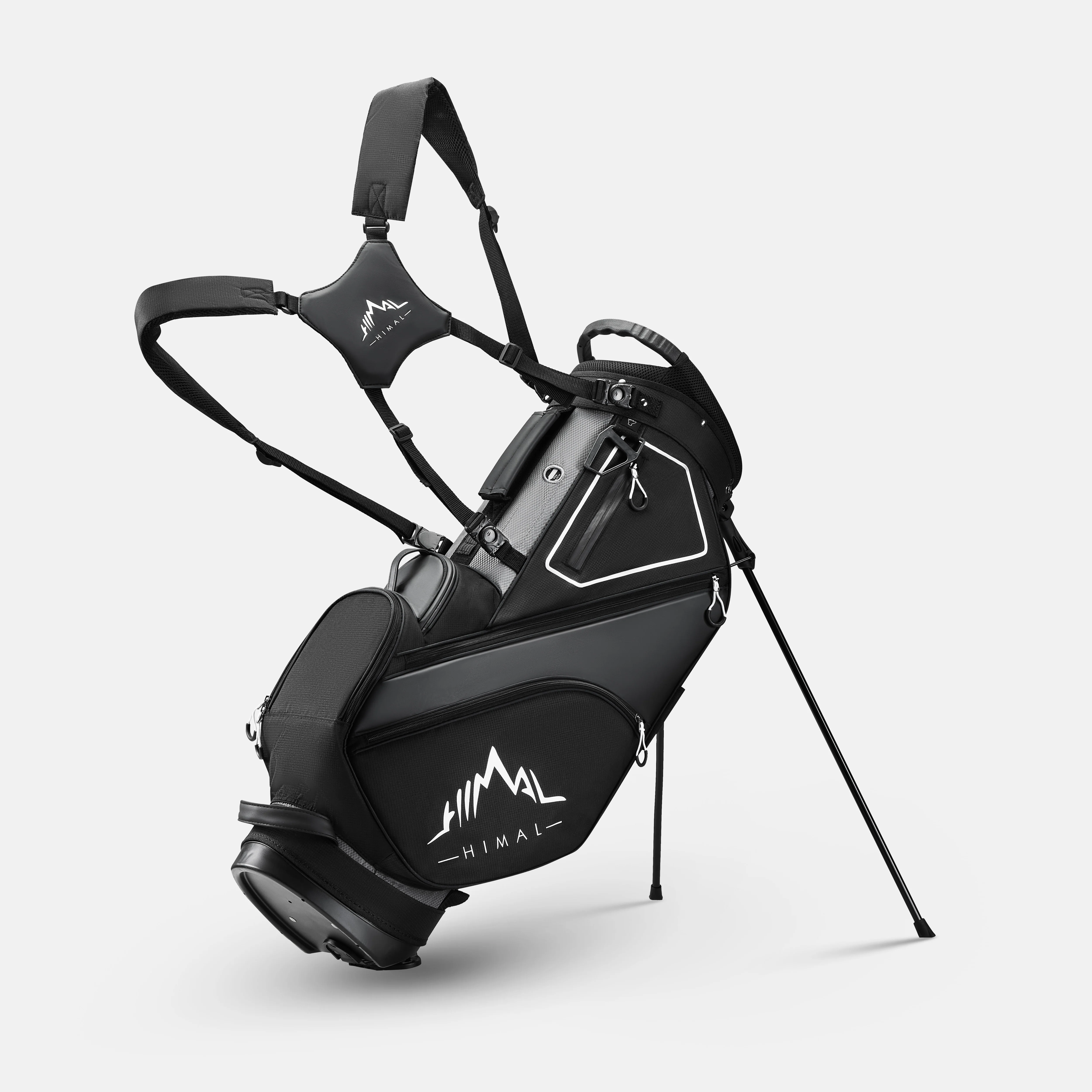 Golf Stand Bag with 14 Way Top Dividers-Black