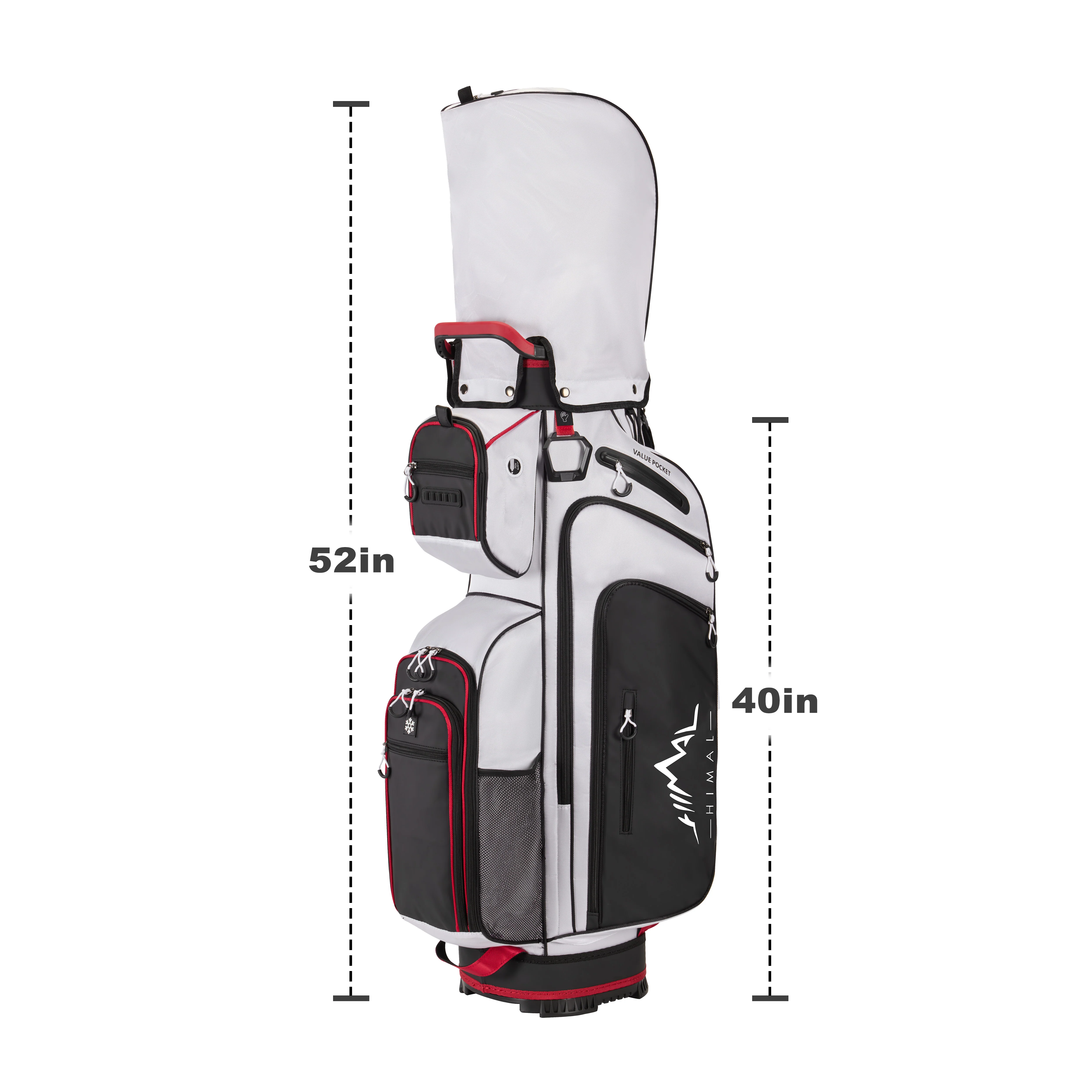 14-Way Full-Length Divider Golf Cart Bag-White