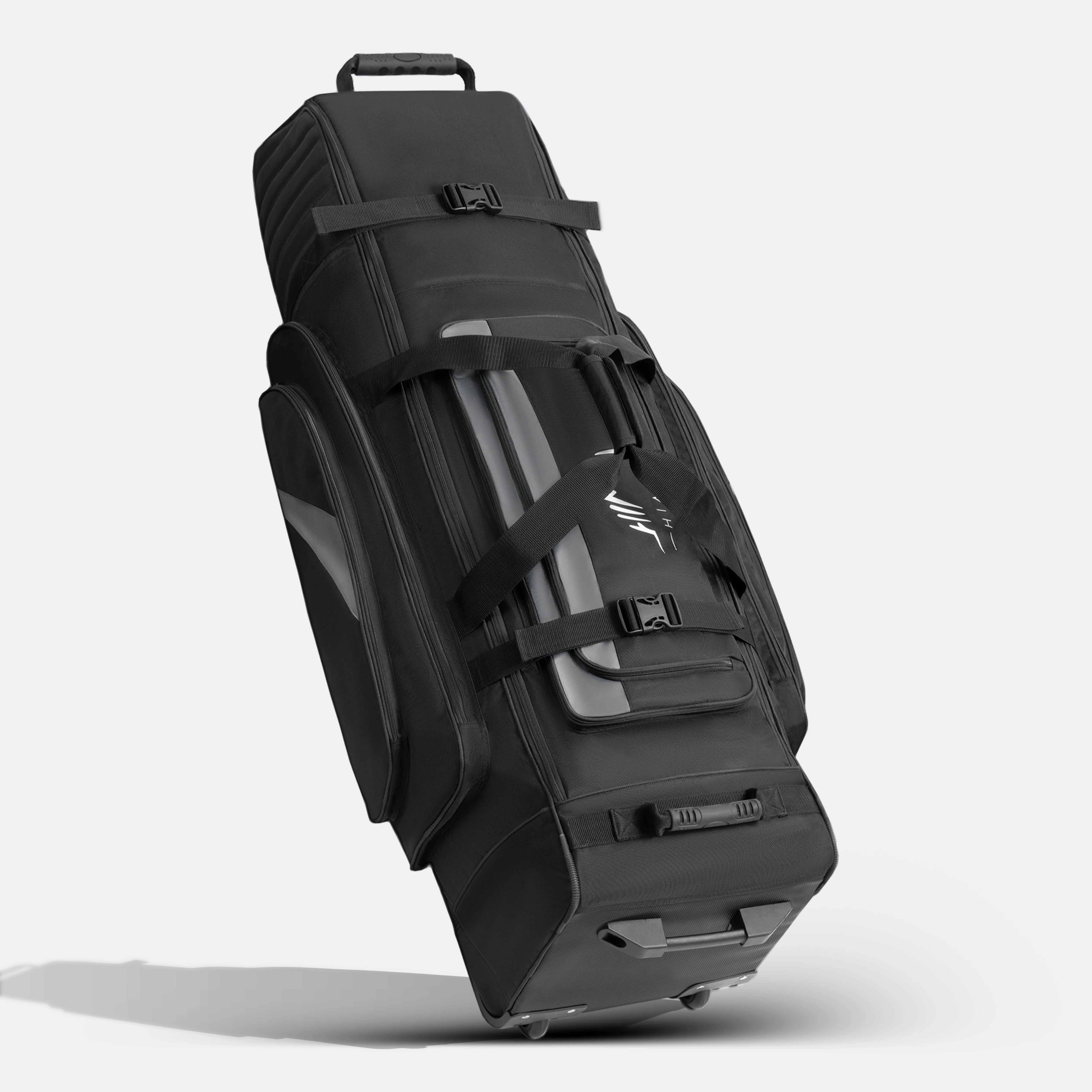 Soft-Sided Golf Travel Bag Cover with Wheels-Deep Black