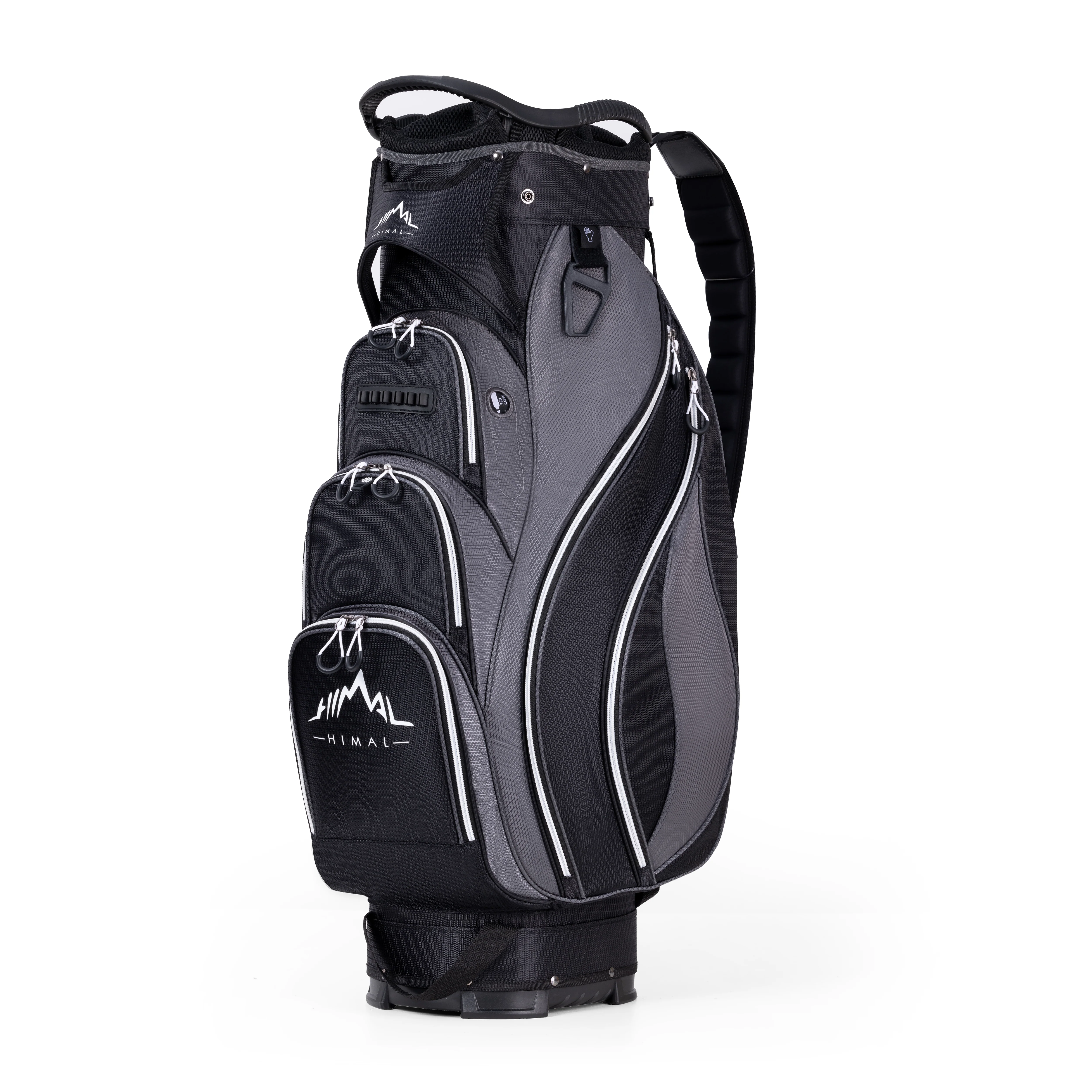 Golf Cart Bag with 14-Way Divider Top-Black Grey
