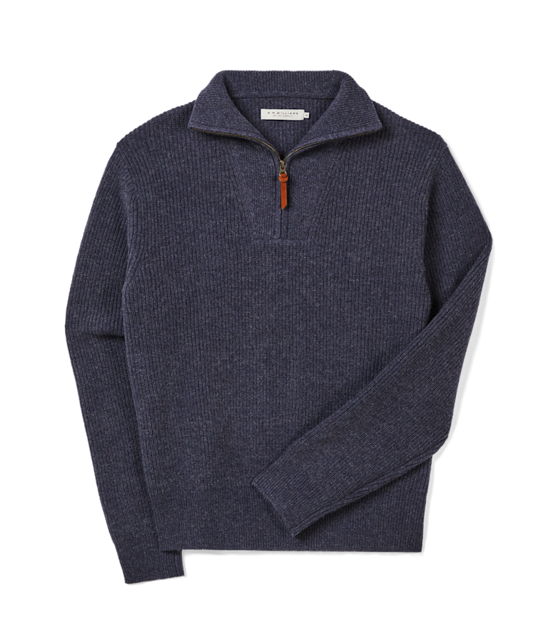 Linton 1/4 zip lambswool knit