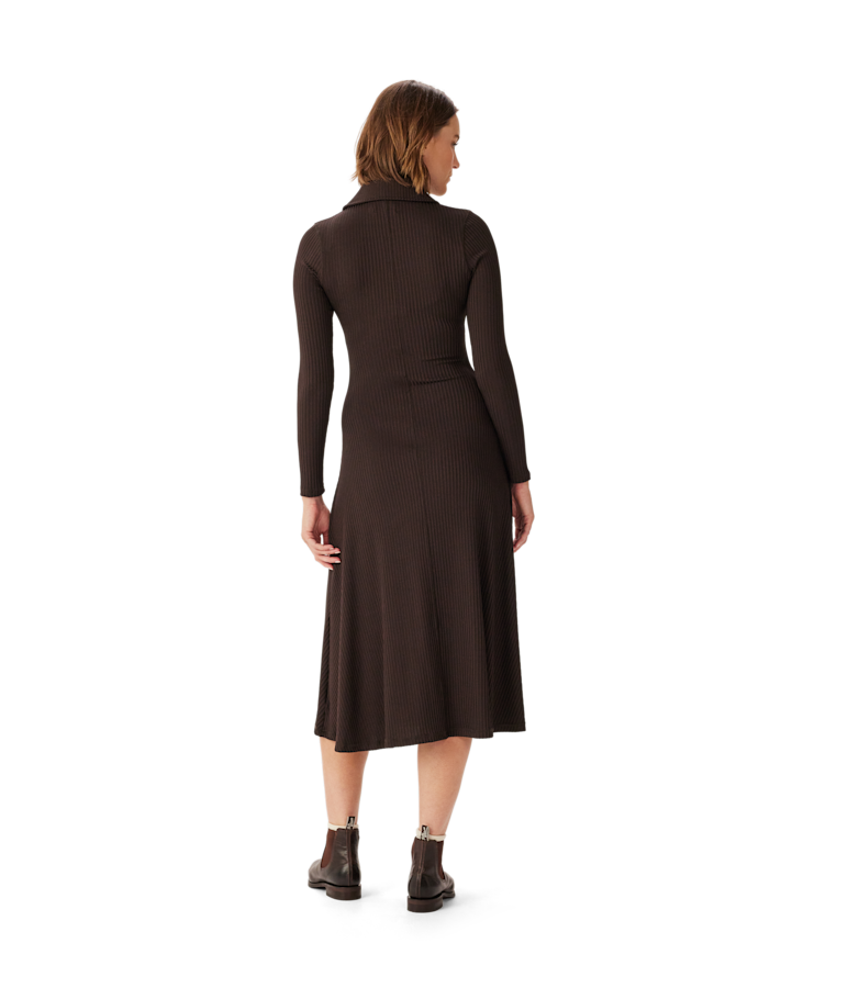 Brunswick ribbed jersey dress