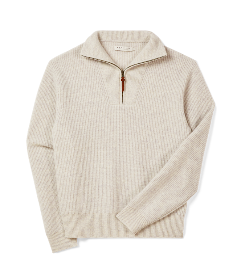 Linton 1/4 zip lambswool knit