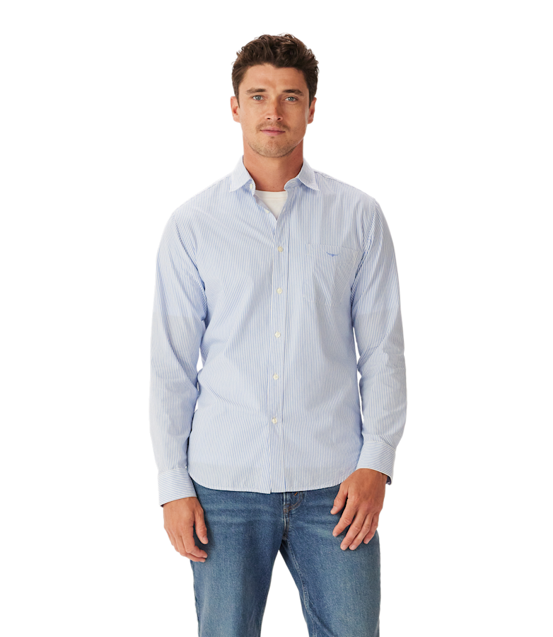 Regular poplin stripe shirt