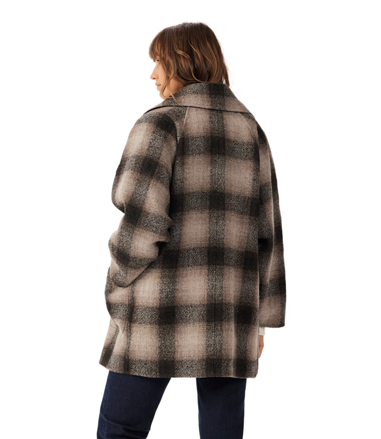 Ross wool check coat