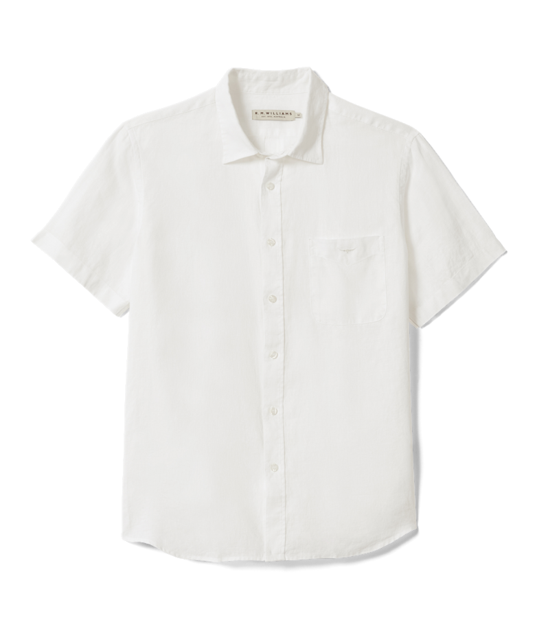 Regular linen short sleeve shirt