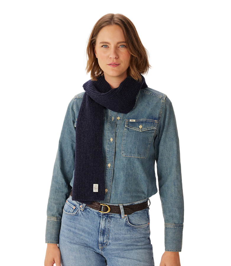 Bowen slim wool scarf