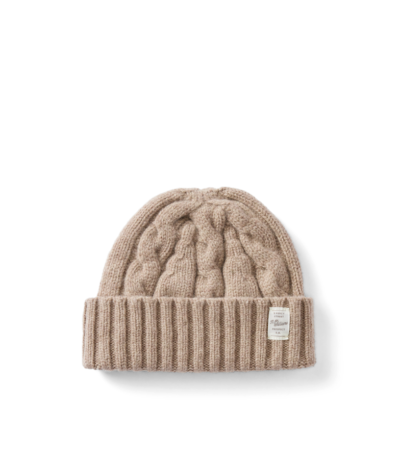 Highland cable wool beanie