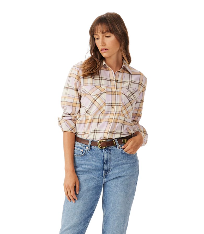 Anna check flannel shirt