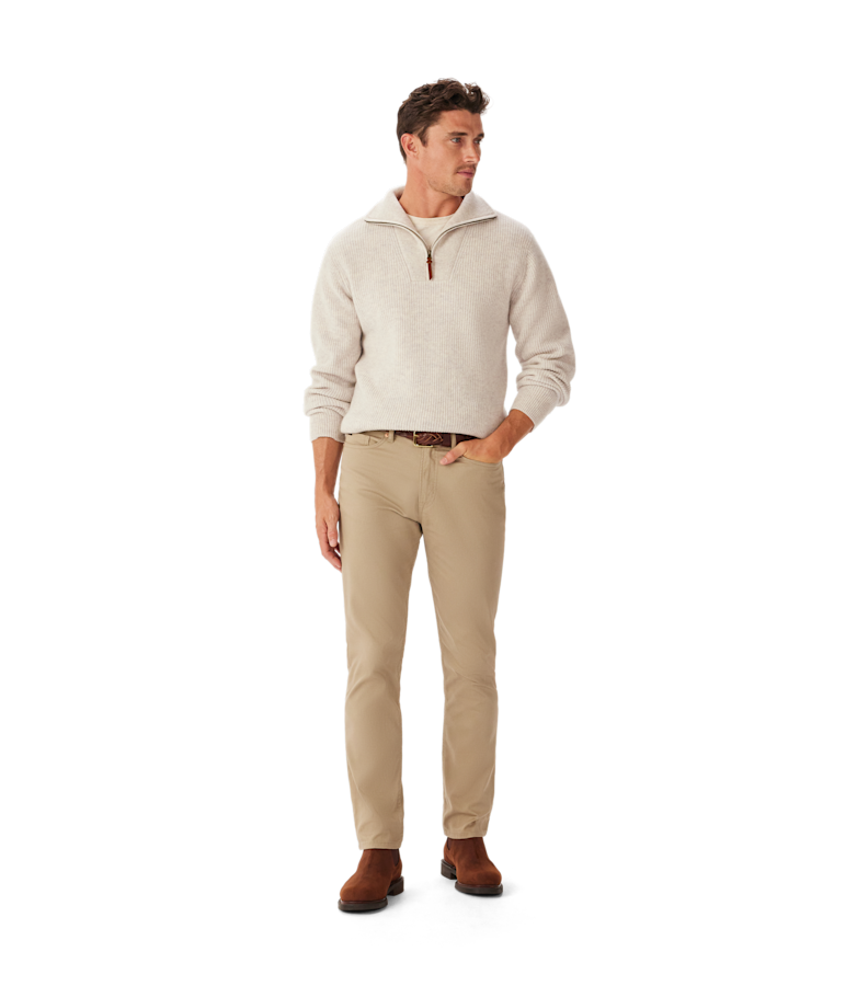 Linton 1/4 zip lambswool knit