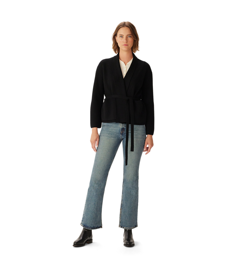 Glenroy rib merino cardigan