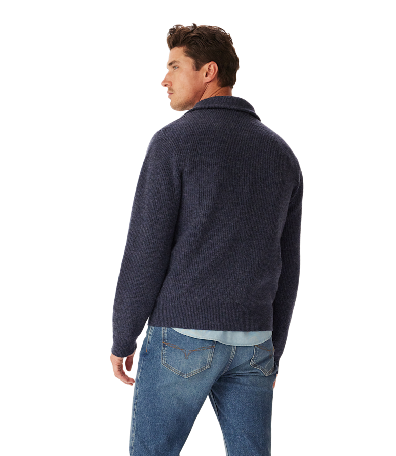Linton 1/4 zip lambswool knit