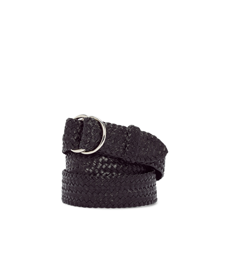 Slim Plaited O Ring belt