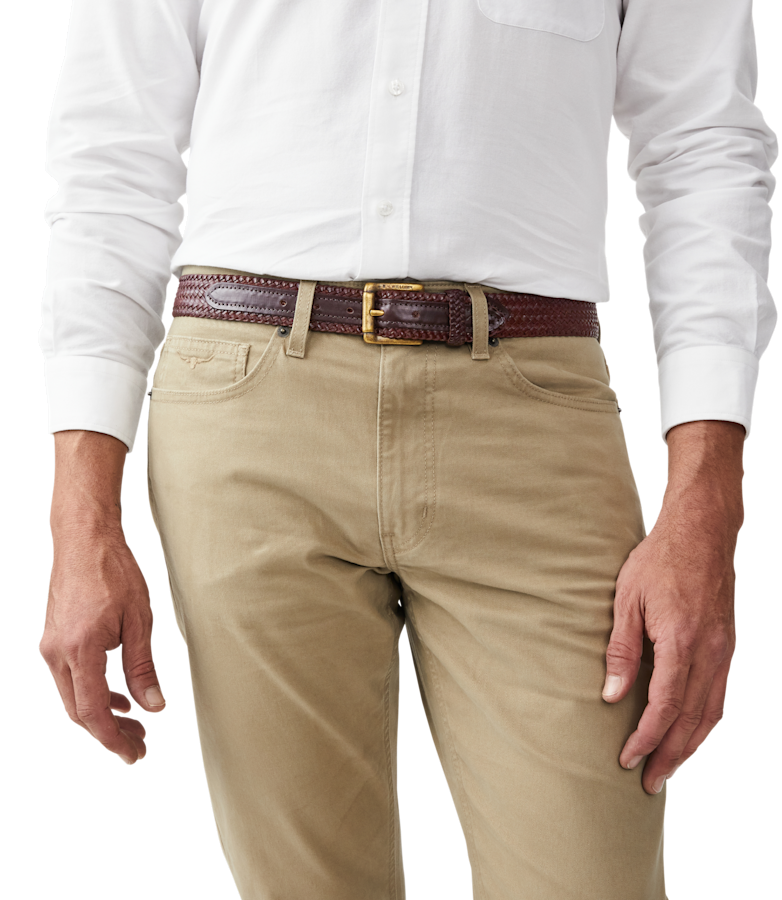 Slim Plaited Buckle belt