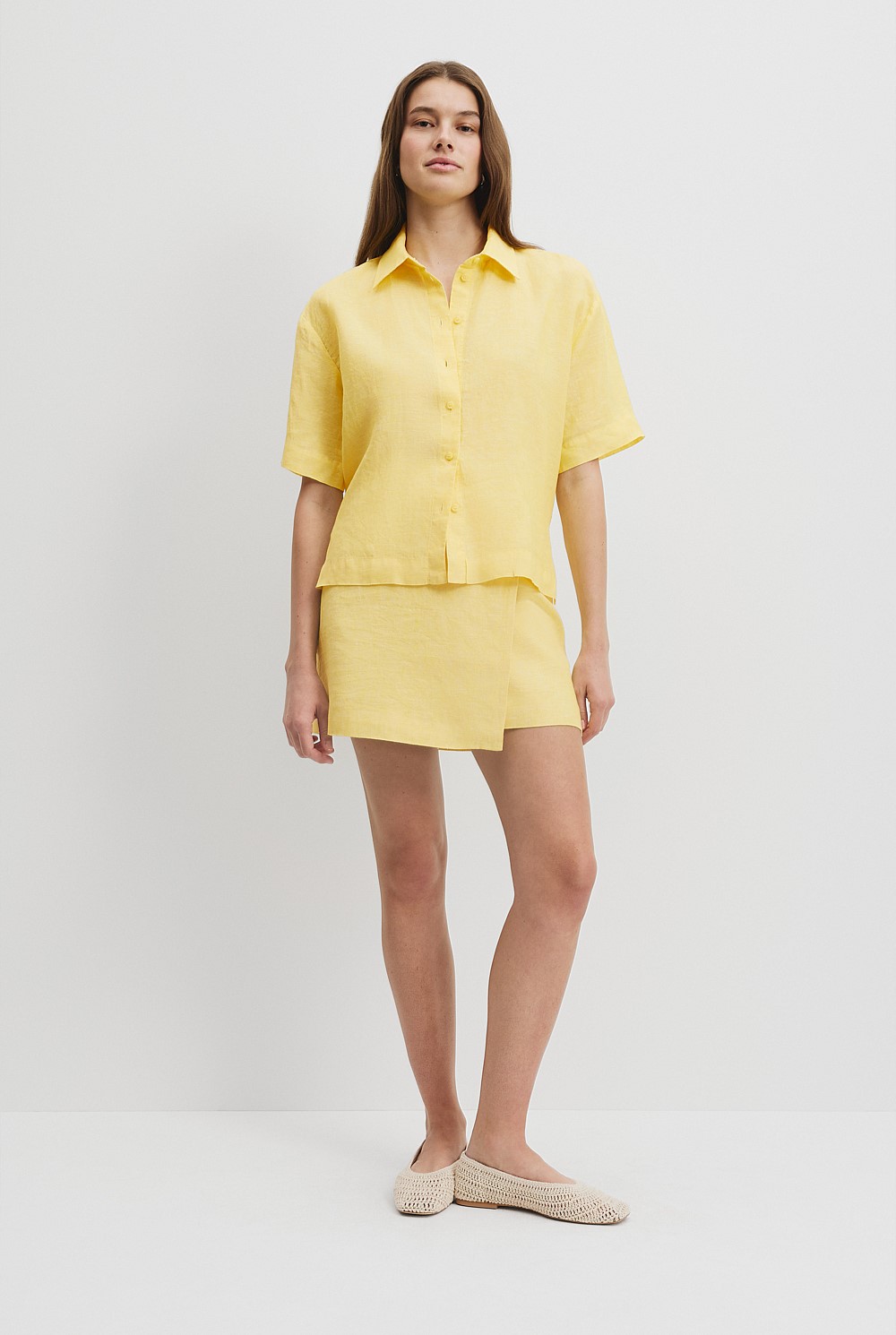 Organically Grown Linen Short Sleeve Shirt